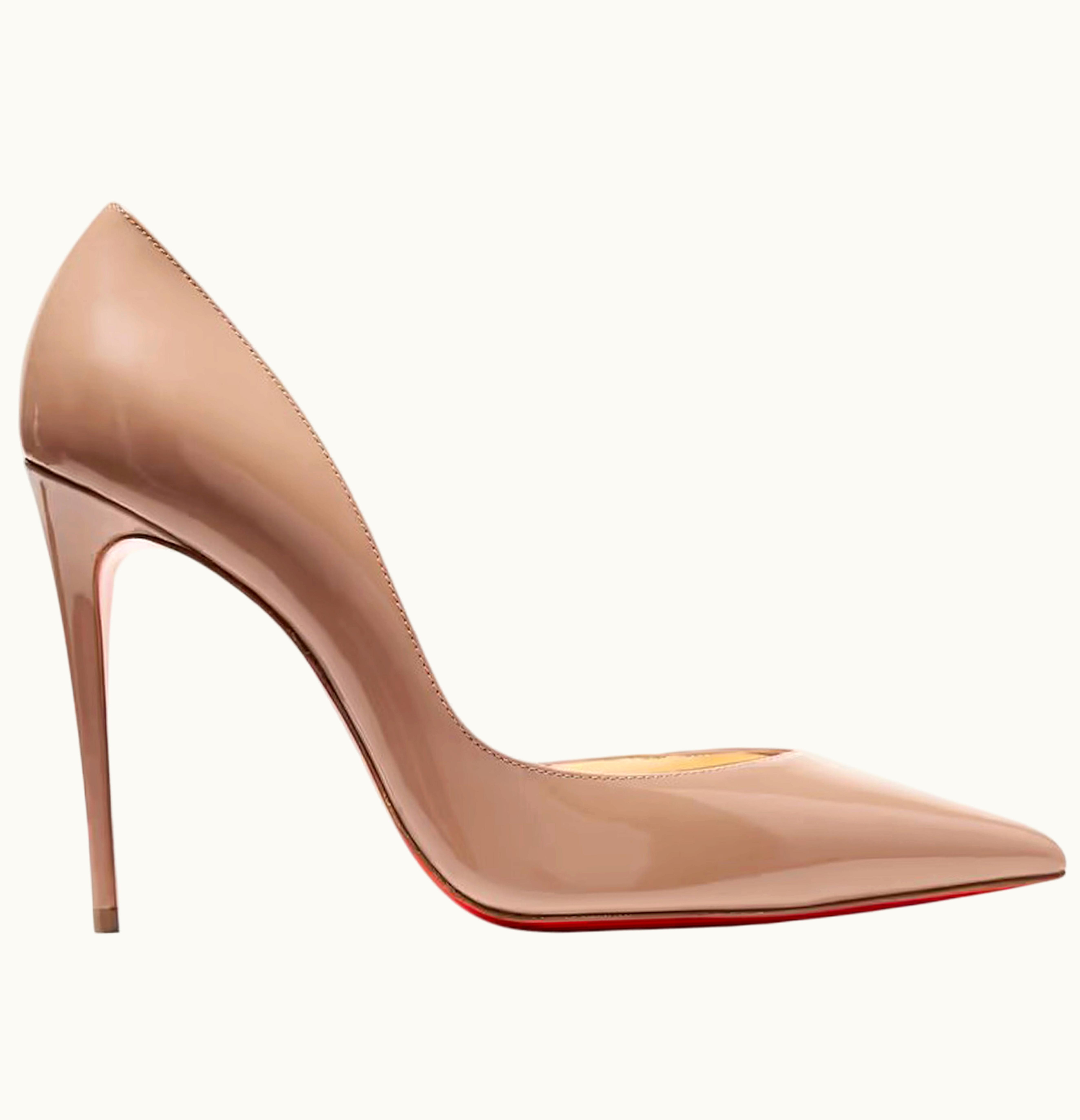 Christian Louboutin Christian Louboutin Iriza 100mm Pump Nude Patent Leather