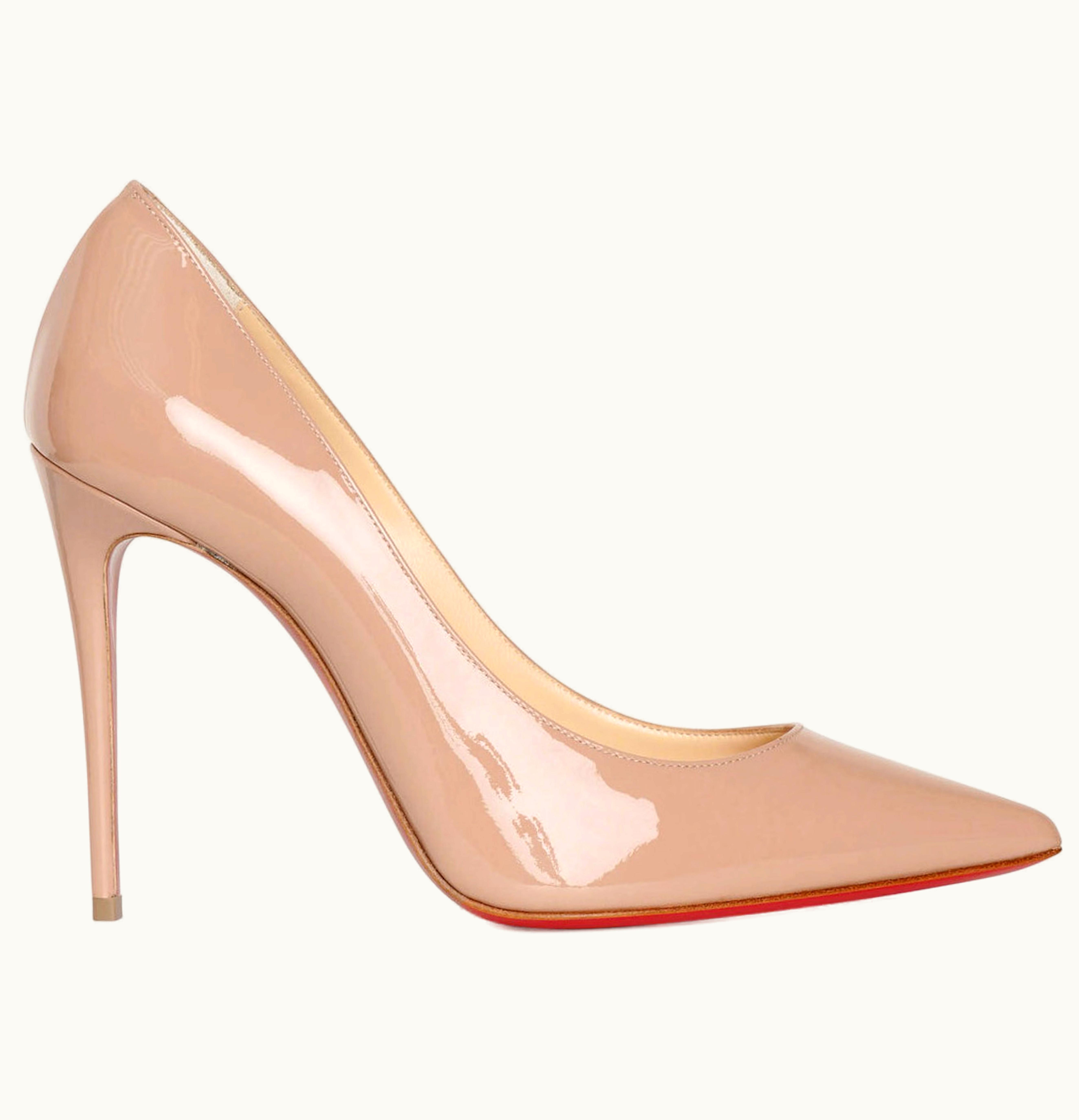Christian Louboutin Christian Louboutin Kate 100mm Pump Nude Patent Leather