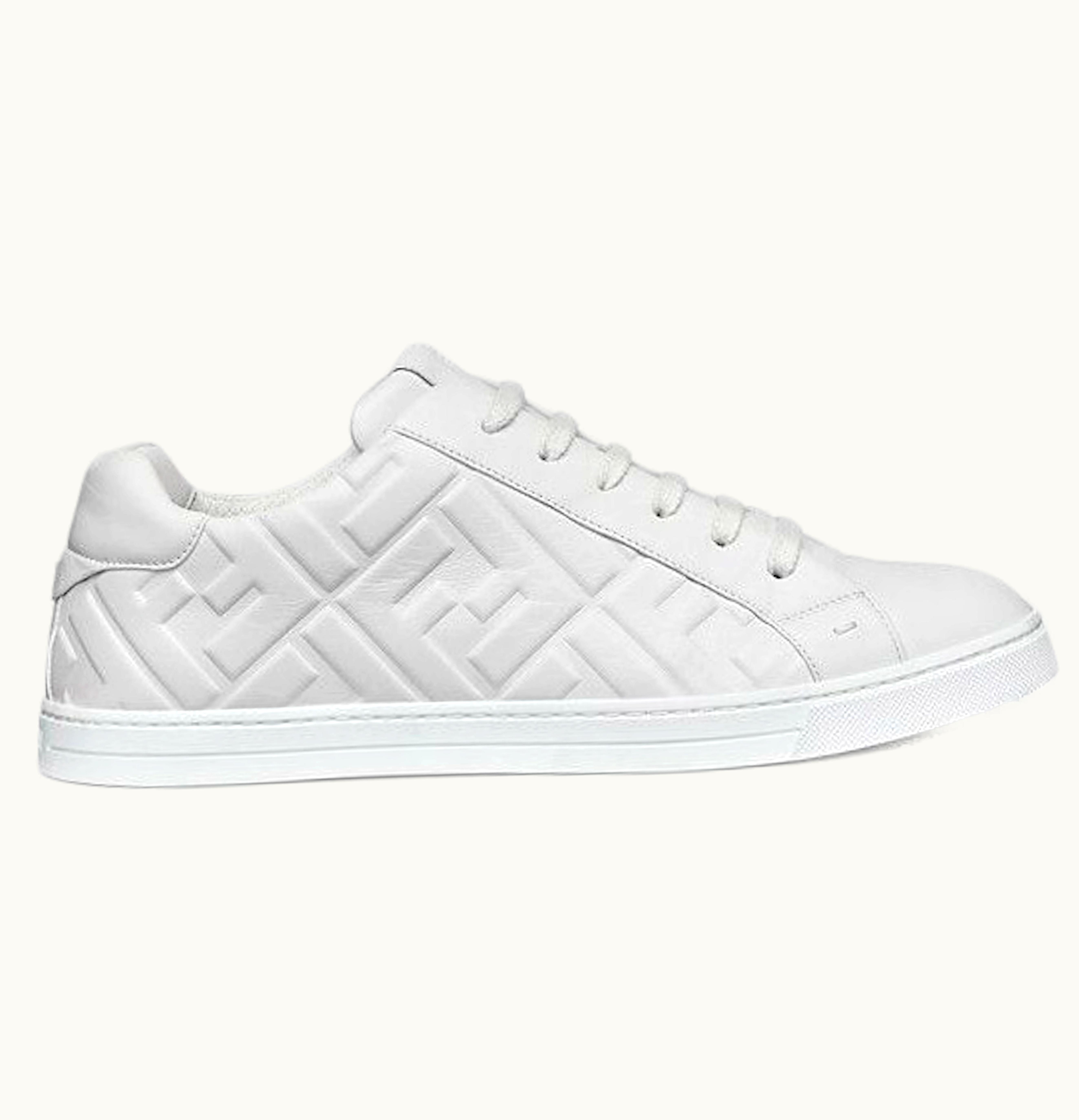 Fendi Fendi Leather Low Top Triple White