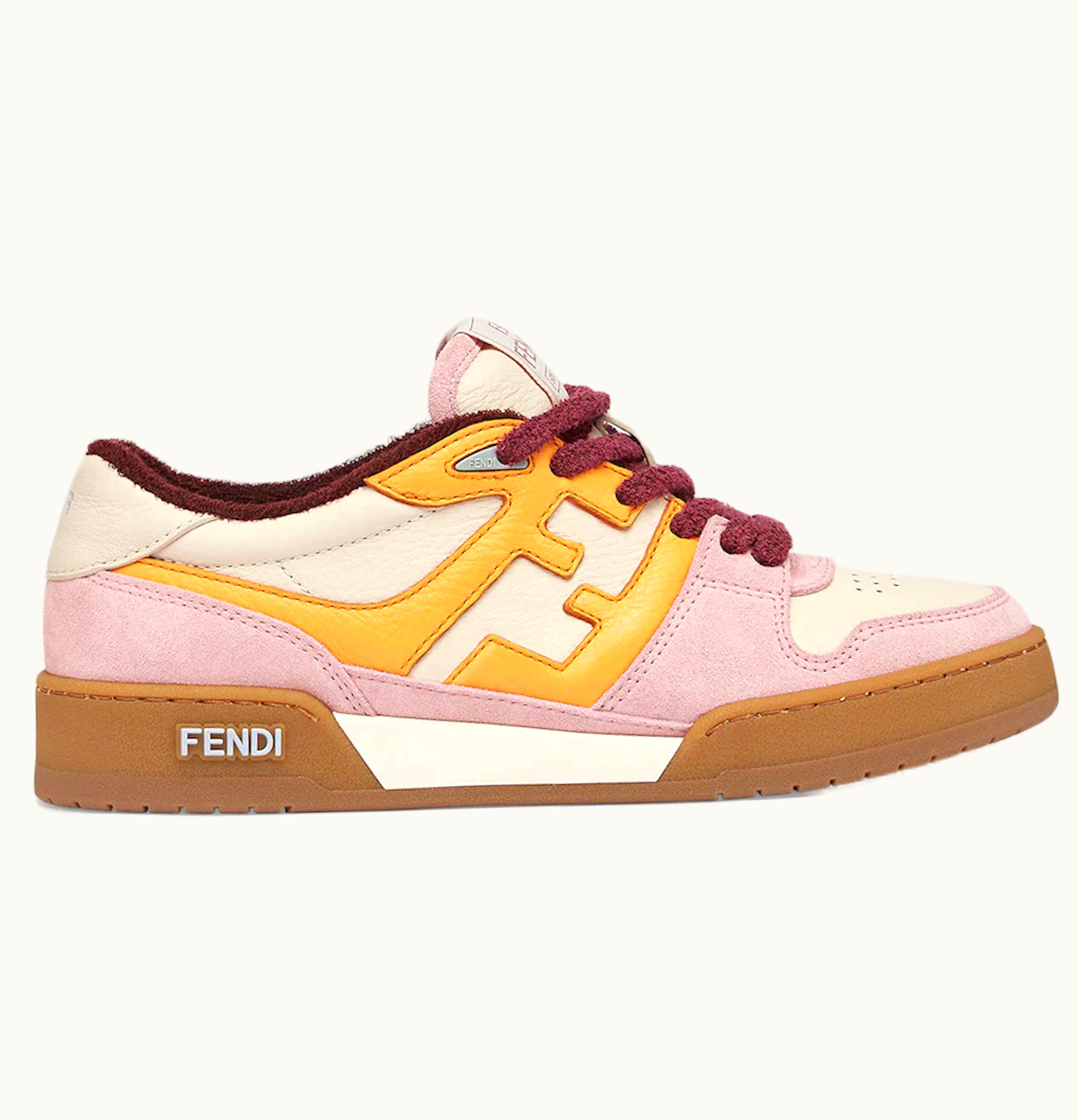 Fendi Fendi Match Pink Yellow Suede W