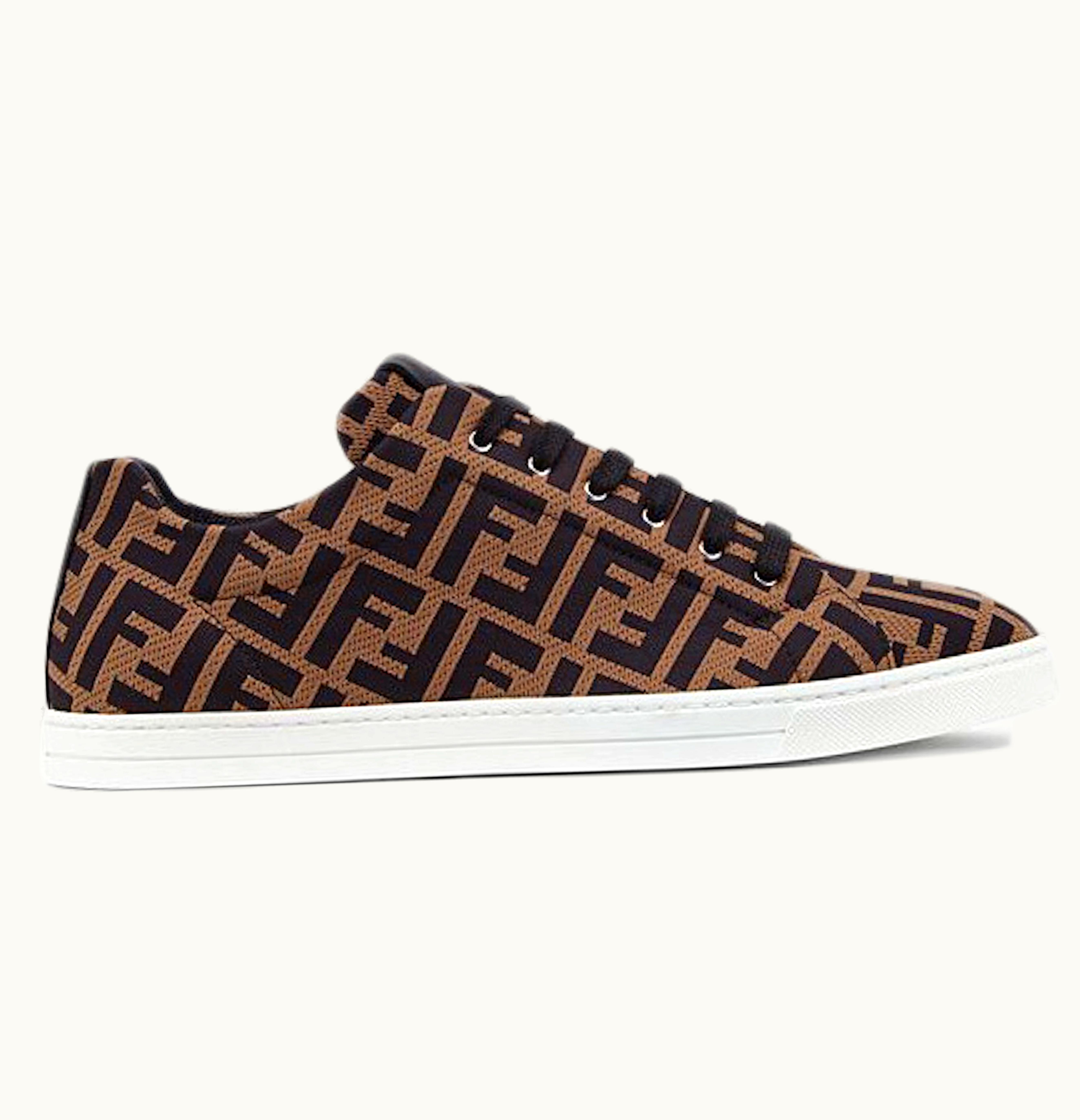 Fendi Fendi Tech Fabric Low Top Brown