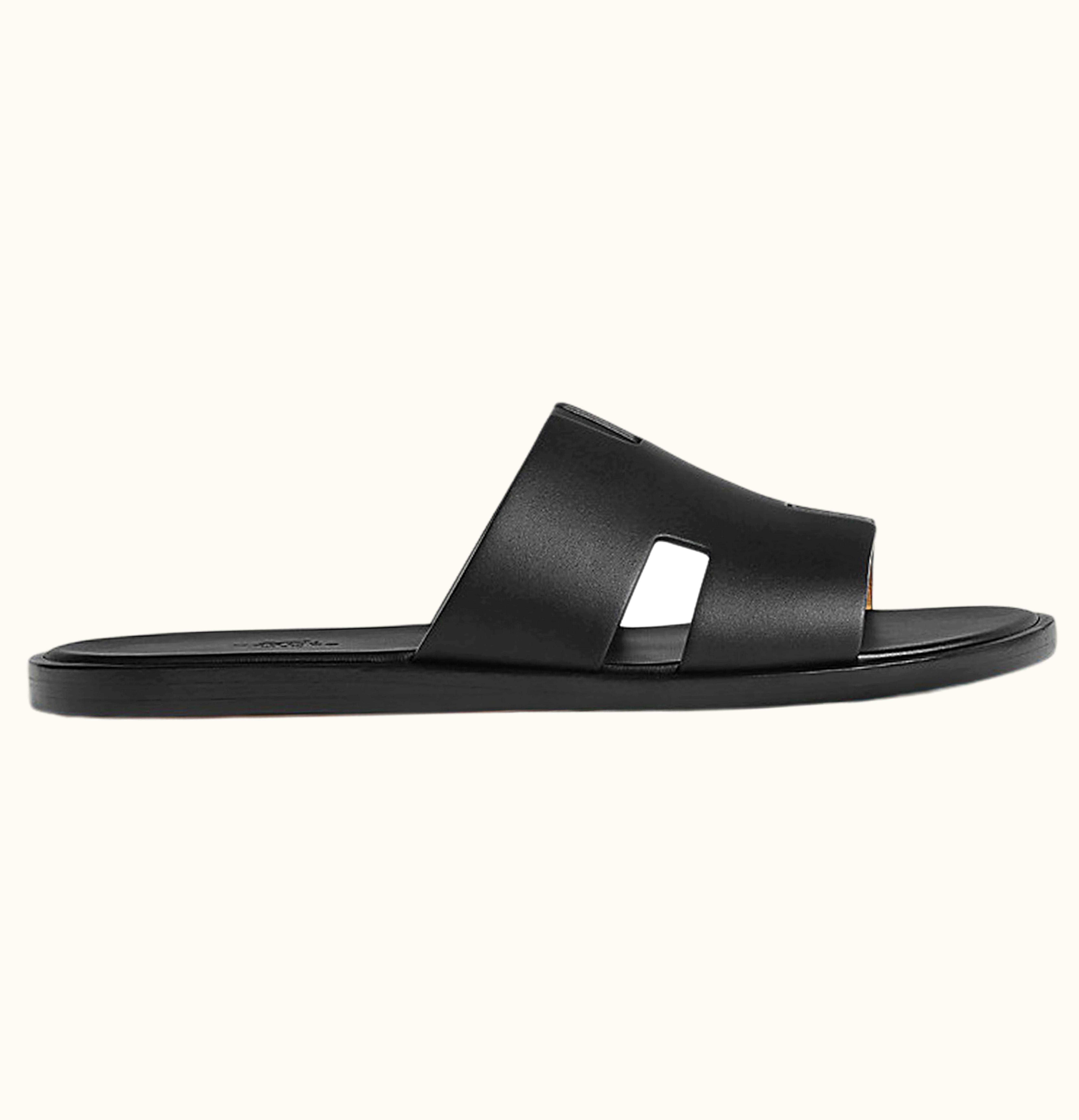 Hermès Hermes Izmir Sandal Noir Leather