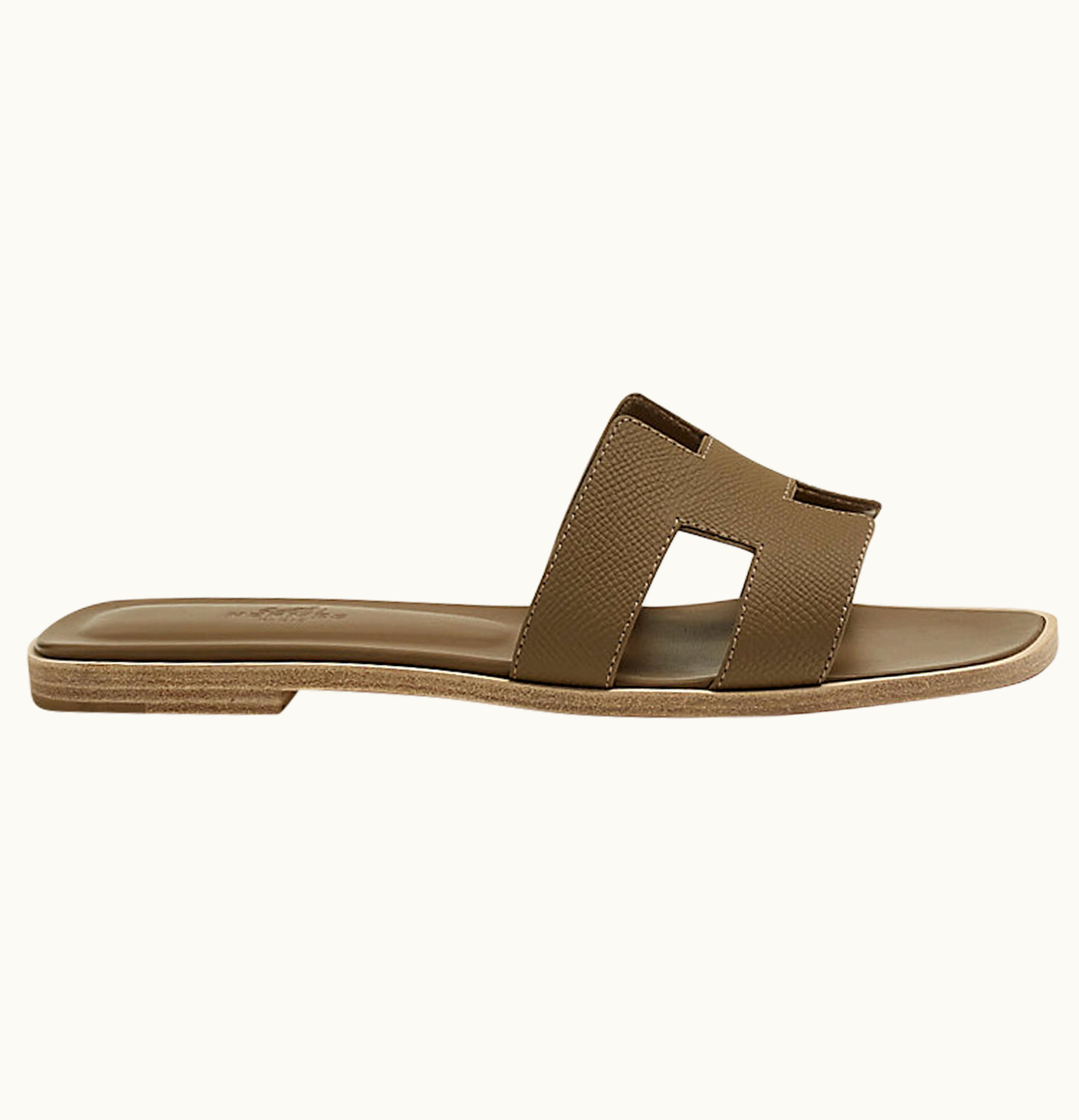 Hermès Hermes Oran Sandal Etoupe Leather