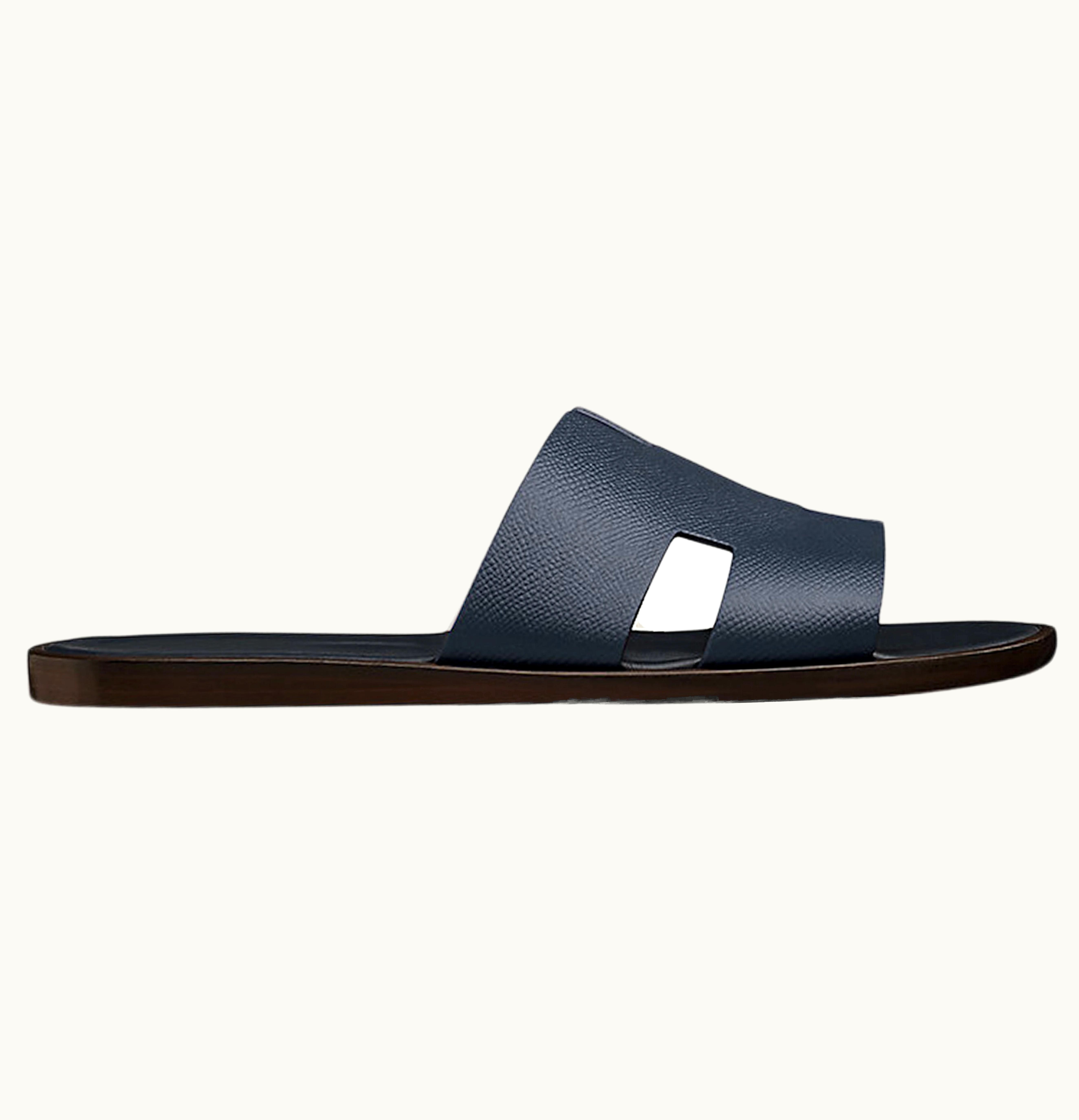 Hermès Hermes Izmir Sandal Marine Brown Leather