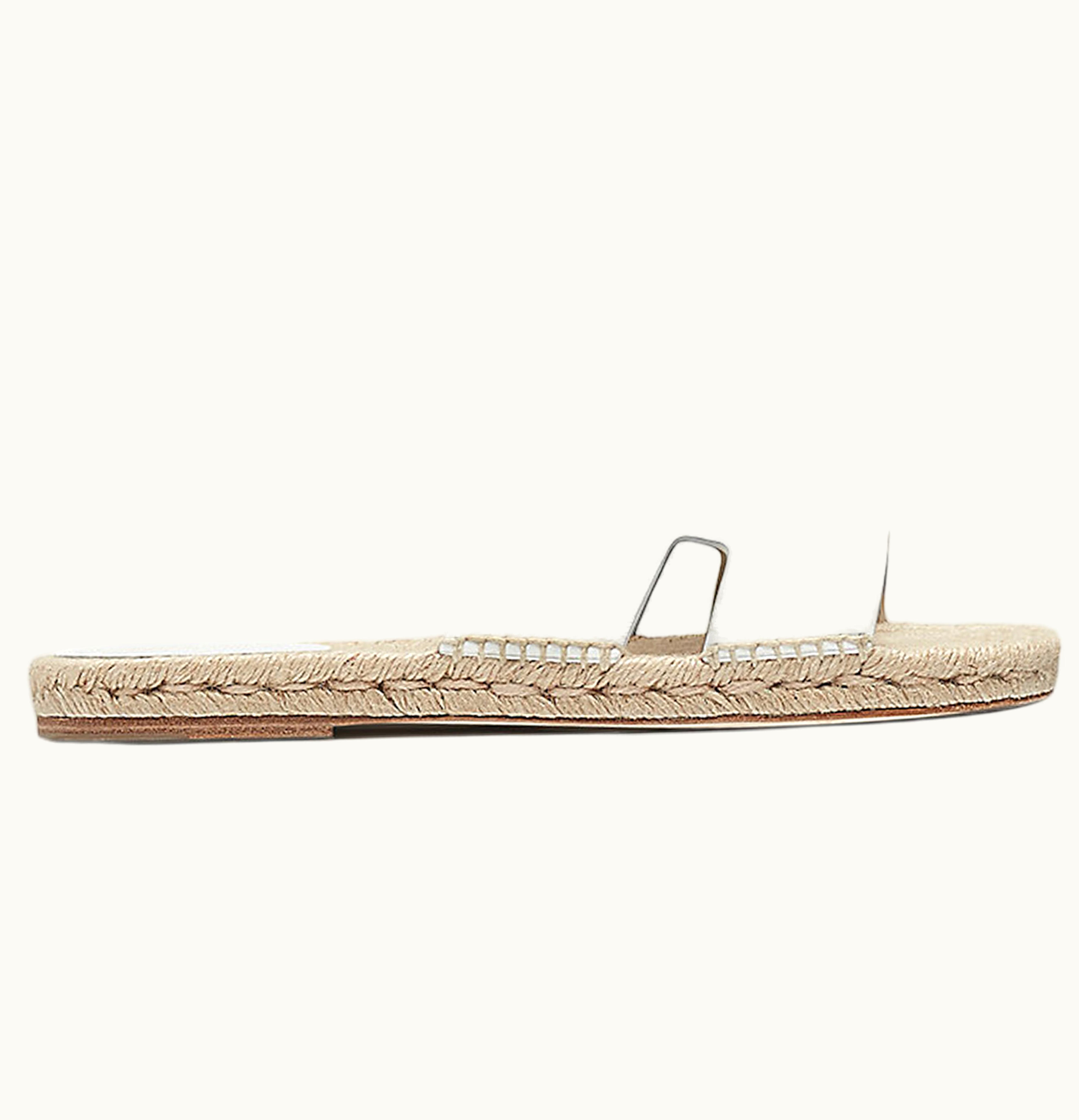 Hermès Hermes Antigua Espadrille Blanc Leather