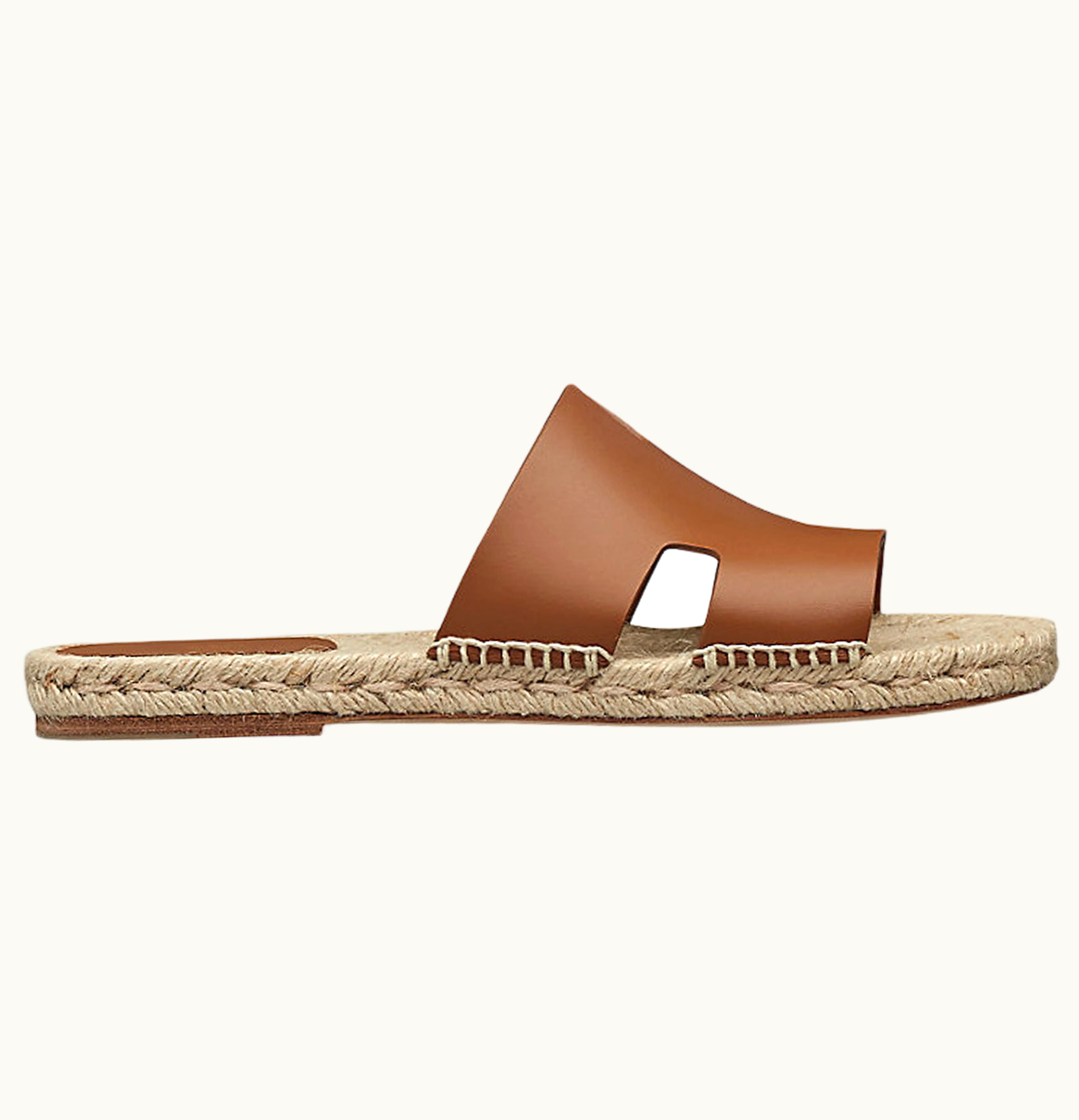 Hermès Hermes Antigua Espadrille Natural Safari Leather