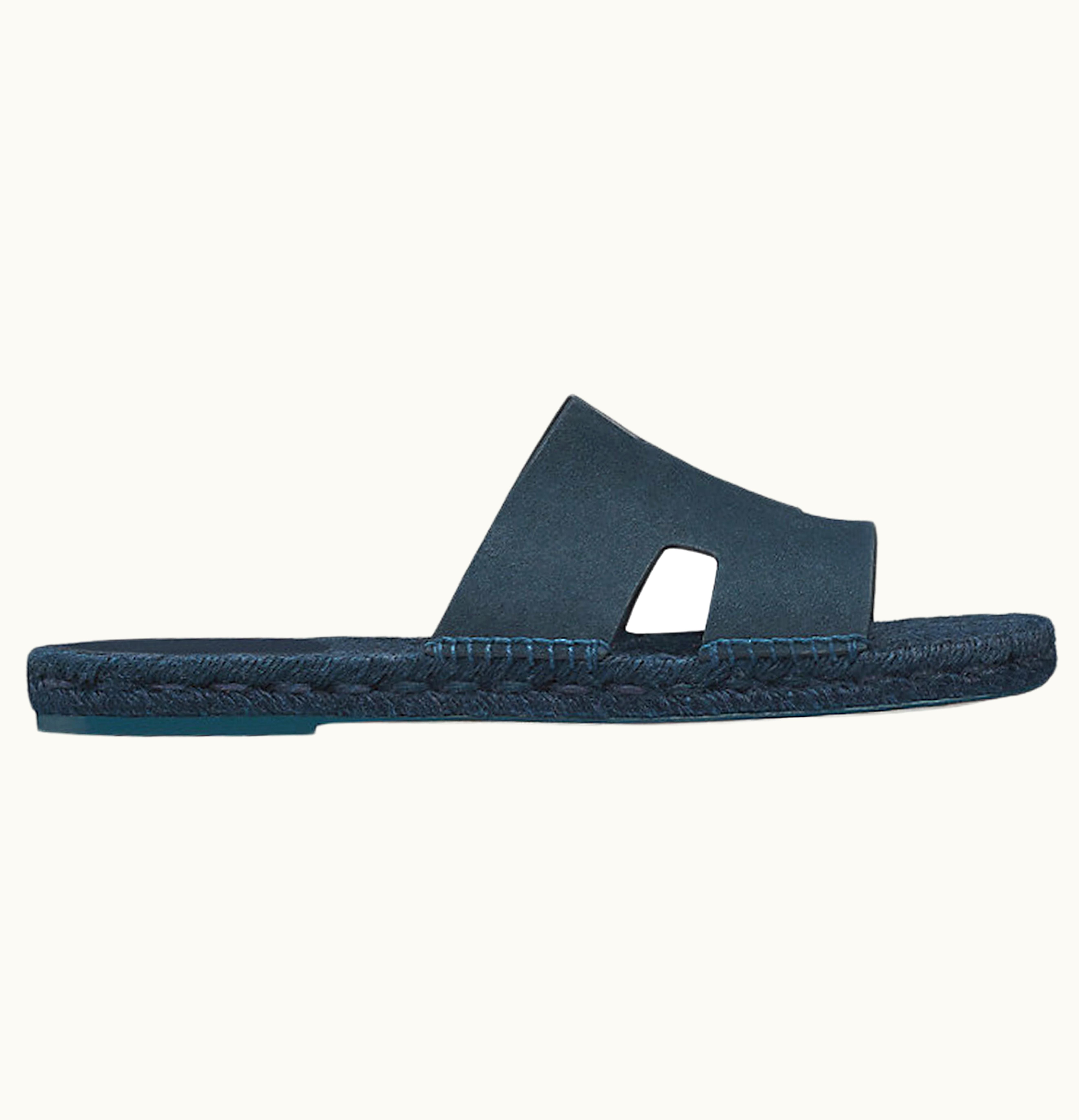 Hermès Hermes Antigua Espadrille Denim Fonce Suede