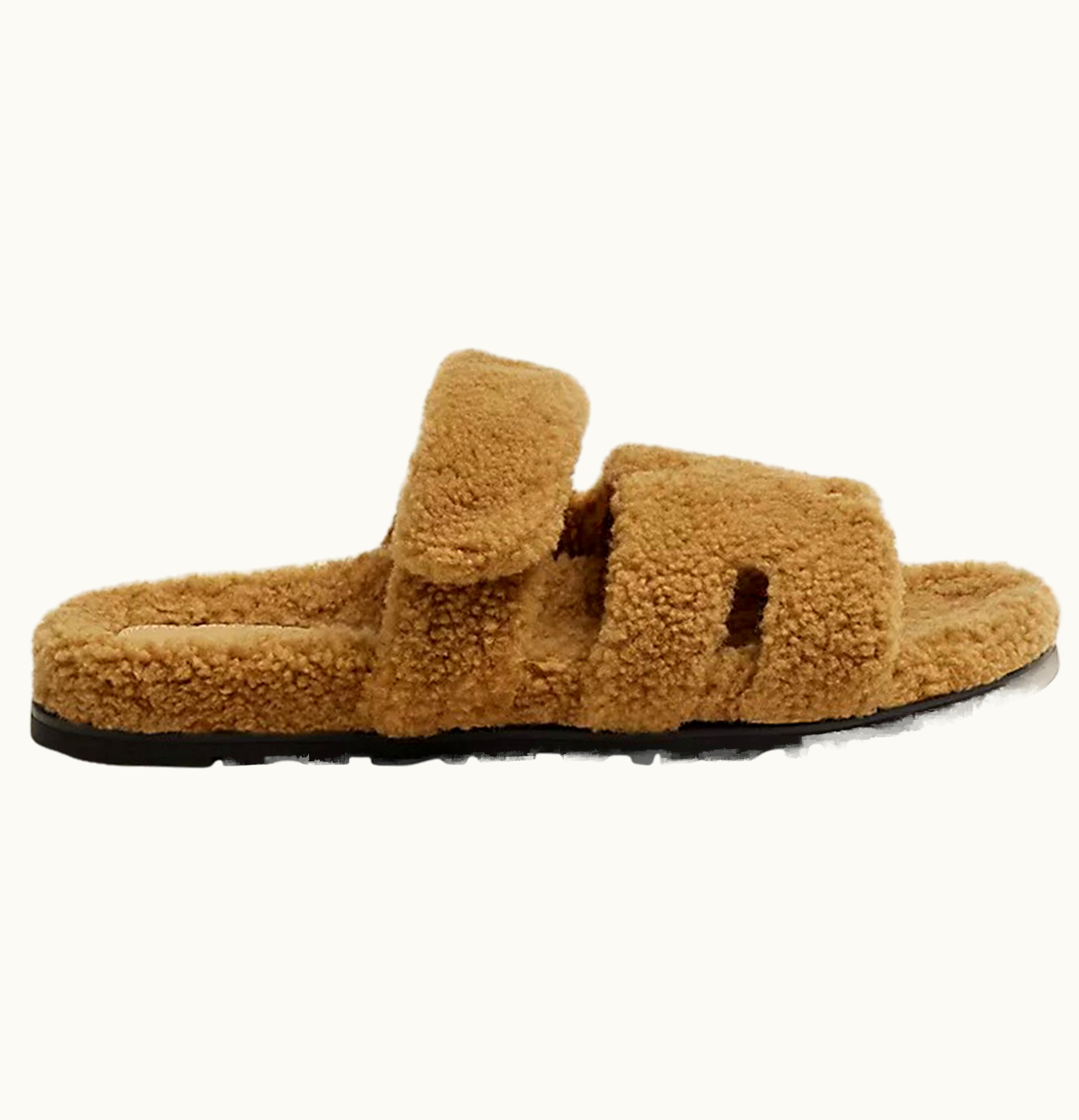 Hermès Hermes Chypre Sandal Beige Gobi Woolskin