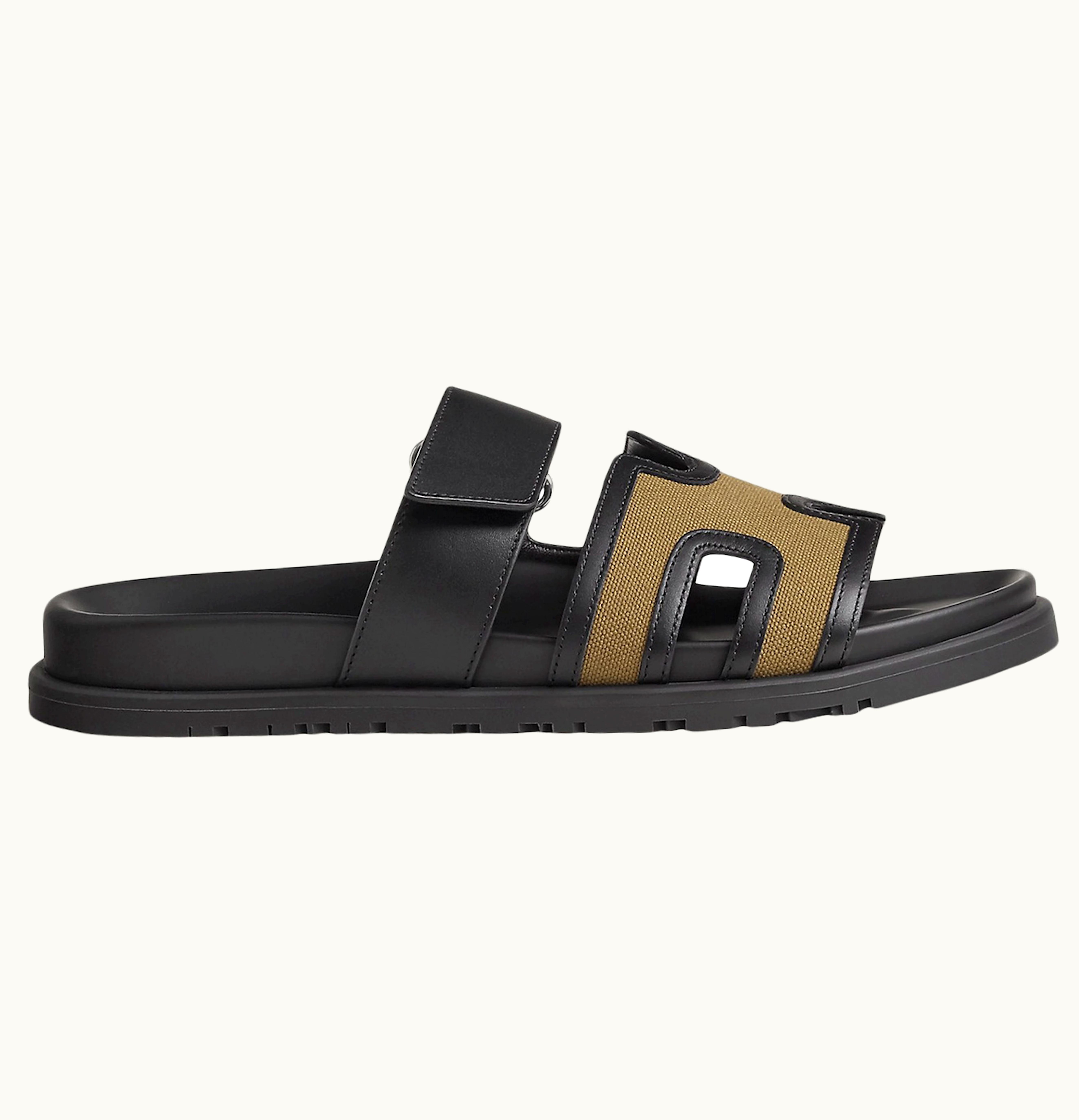Hermès Hermes Chypre Sandal Kaki Nior Canvas