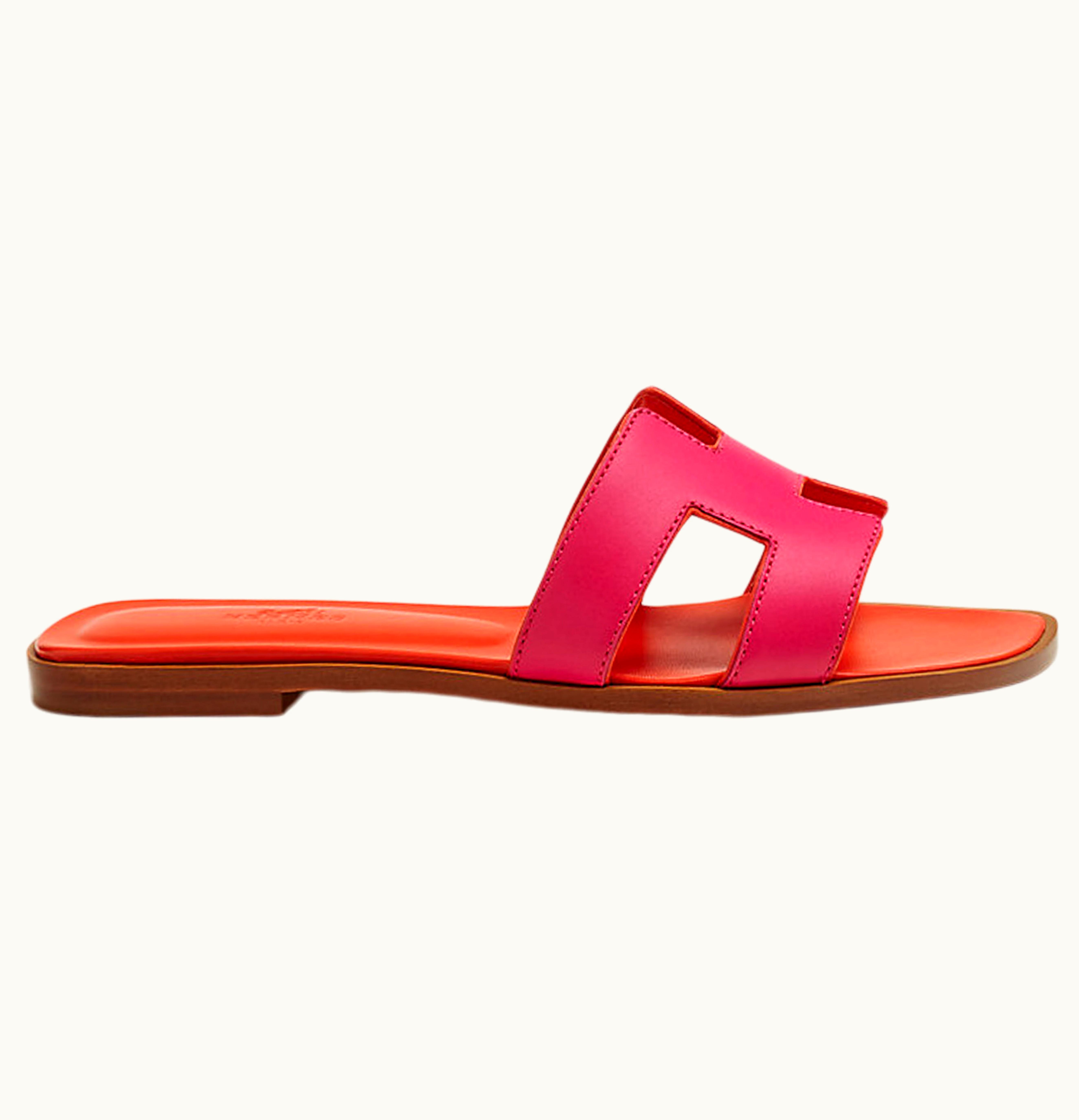 Hermès Hermes Oran Sandal Rose Flash Leather