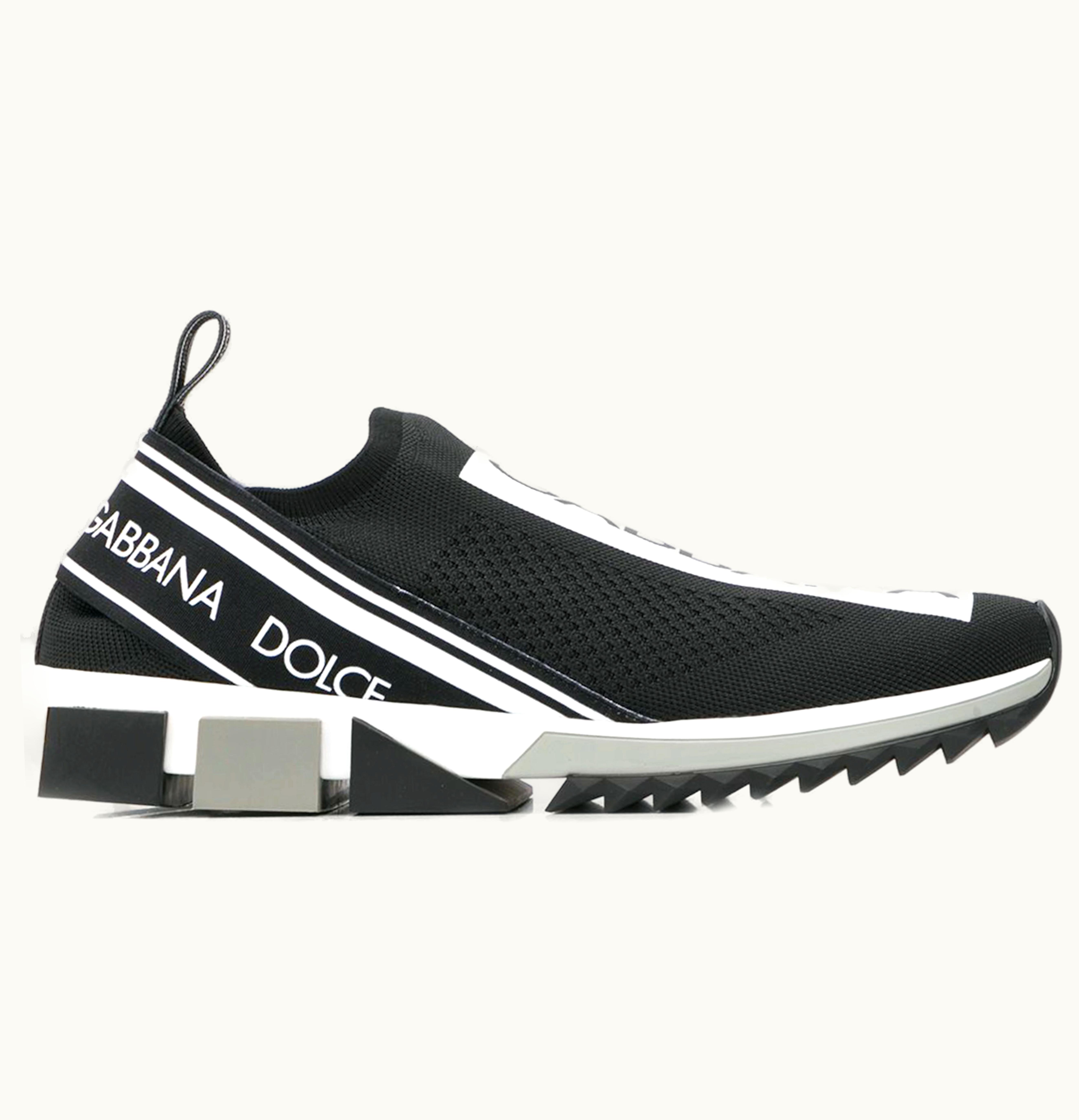 Dolce & Gabbana Dolce Gabbana Sorrento Logo Slip On Black Grey White