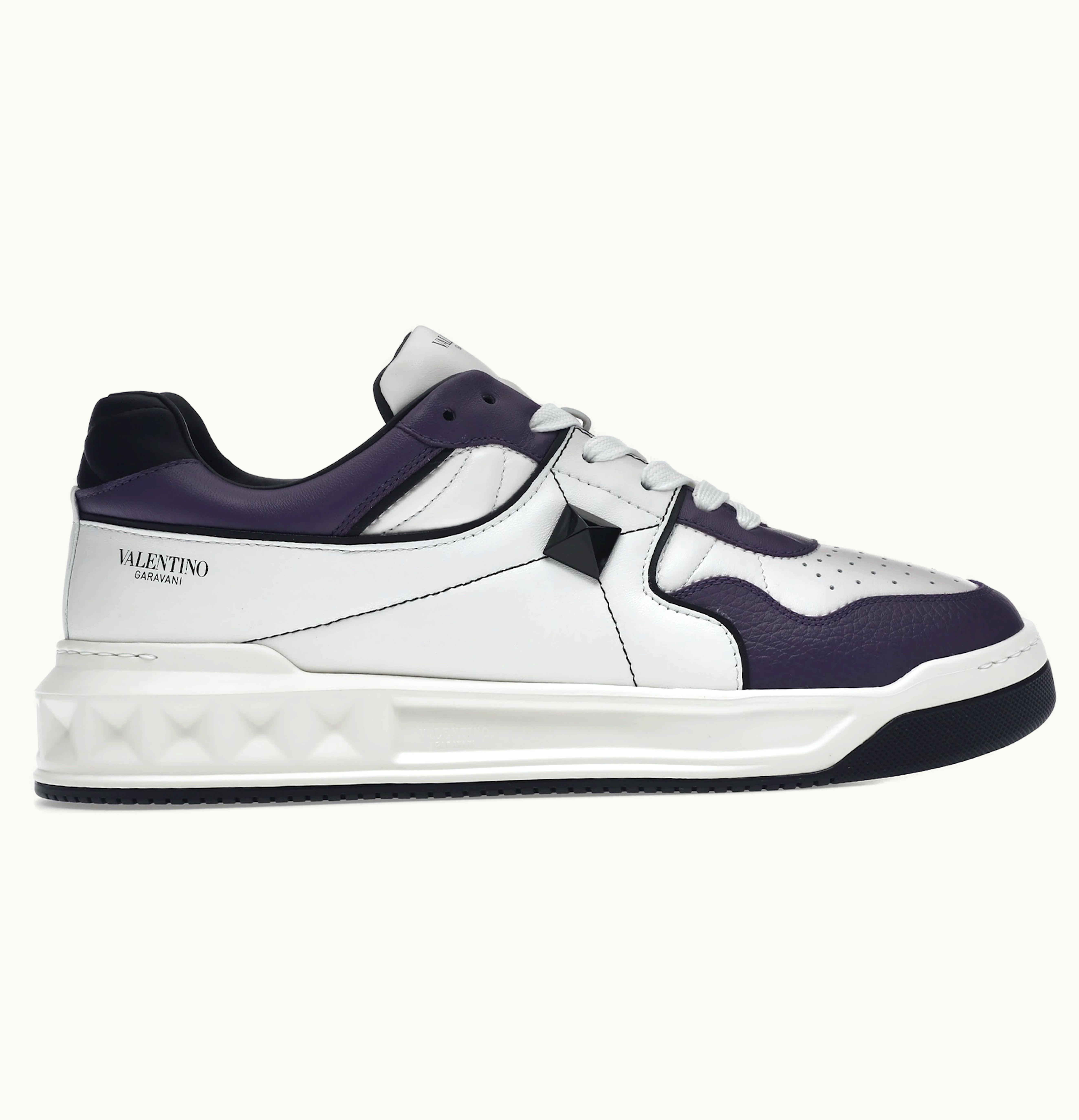 Valentino Valentino One Stud Low Top White Purple Black