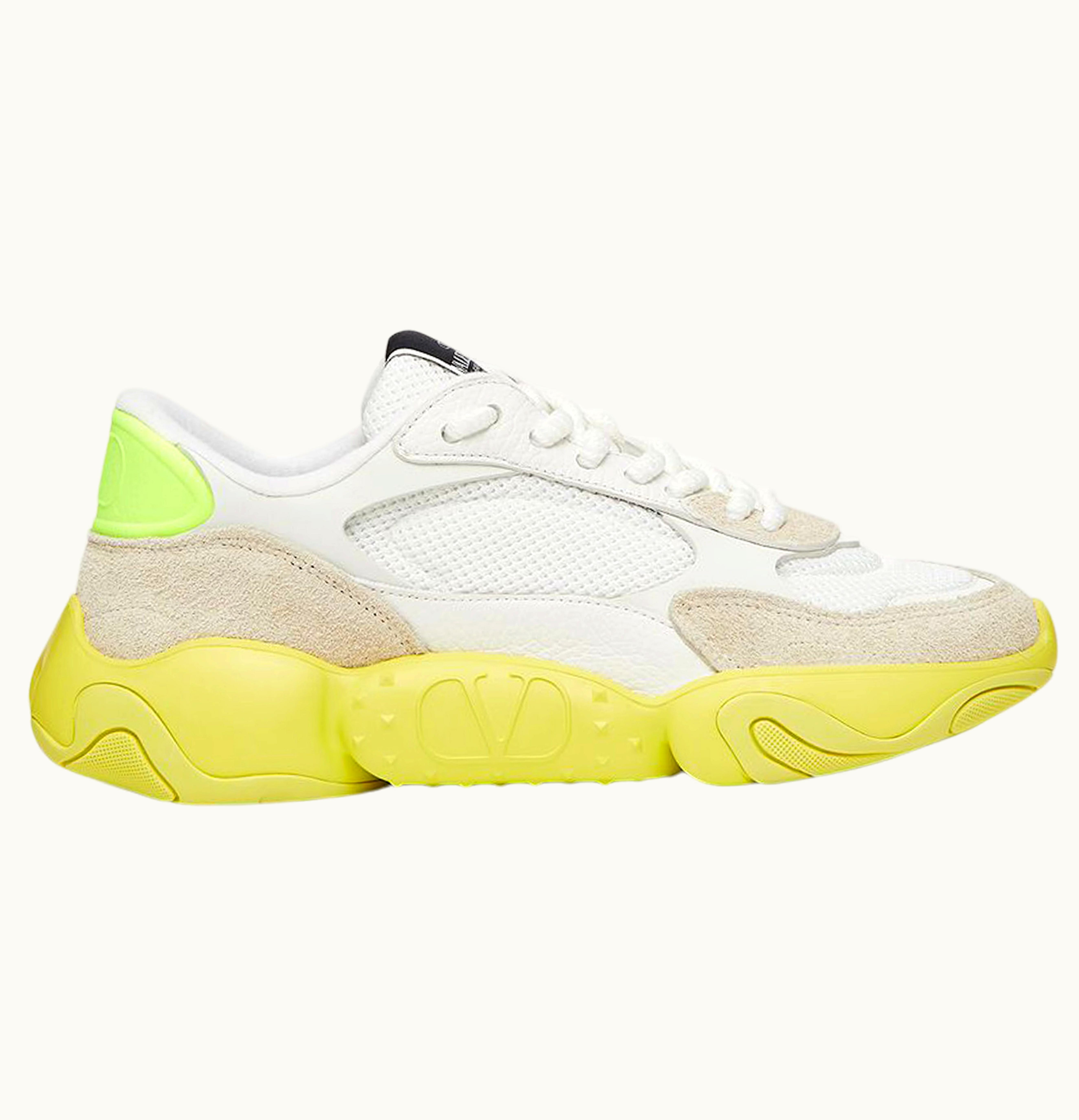 Valentino Valentino Garavani Bubbleback White Ice Neon Yellow