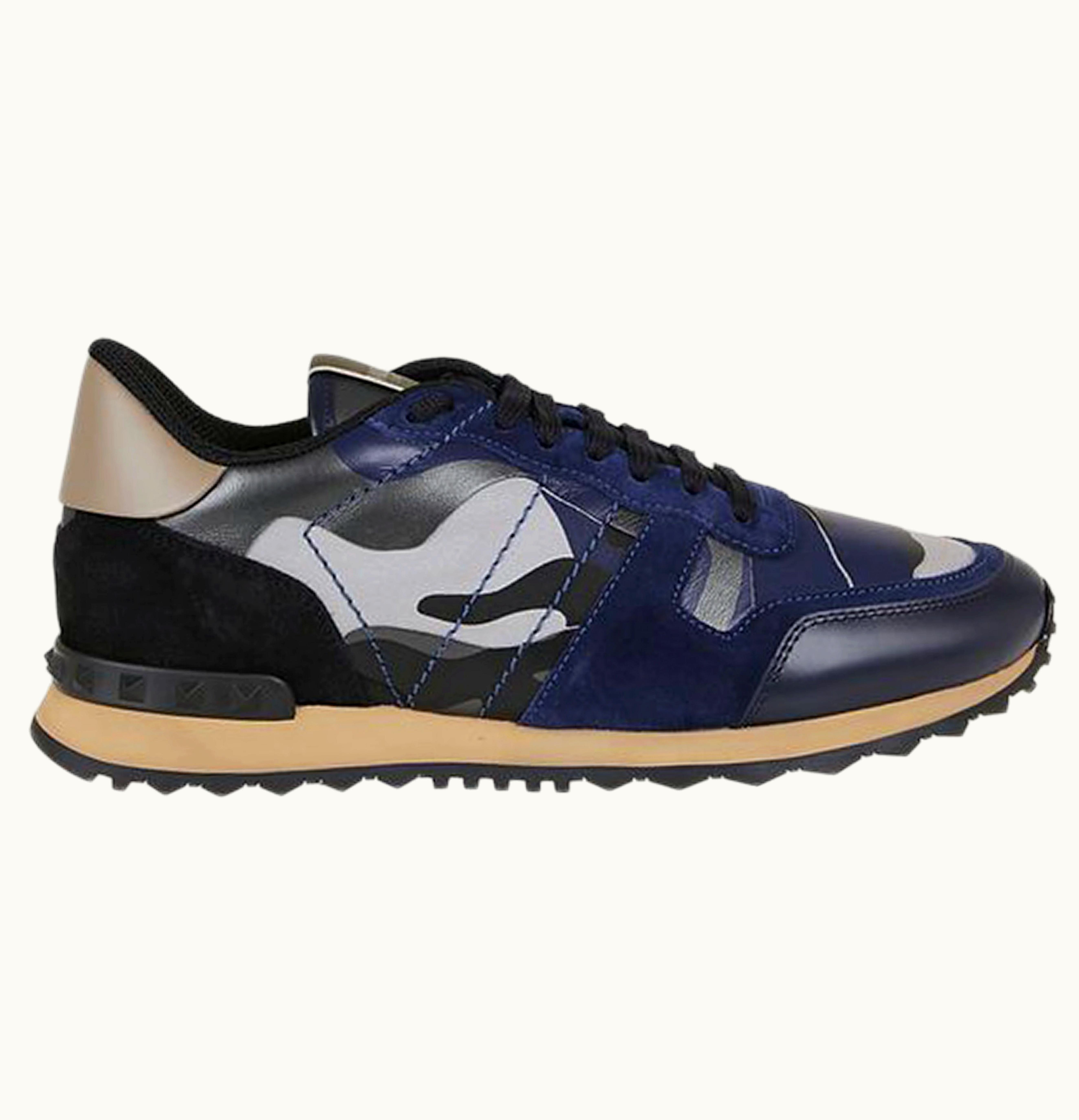 Valentino Valentino Garavani Rockrunner Camouflage Black Navy Beige