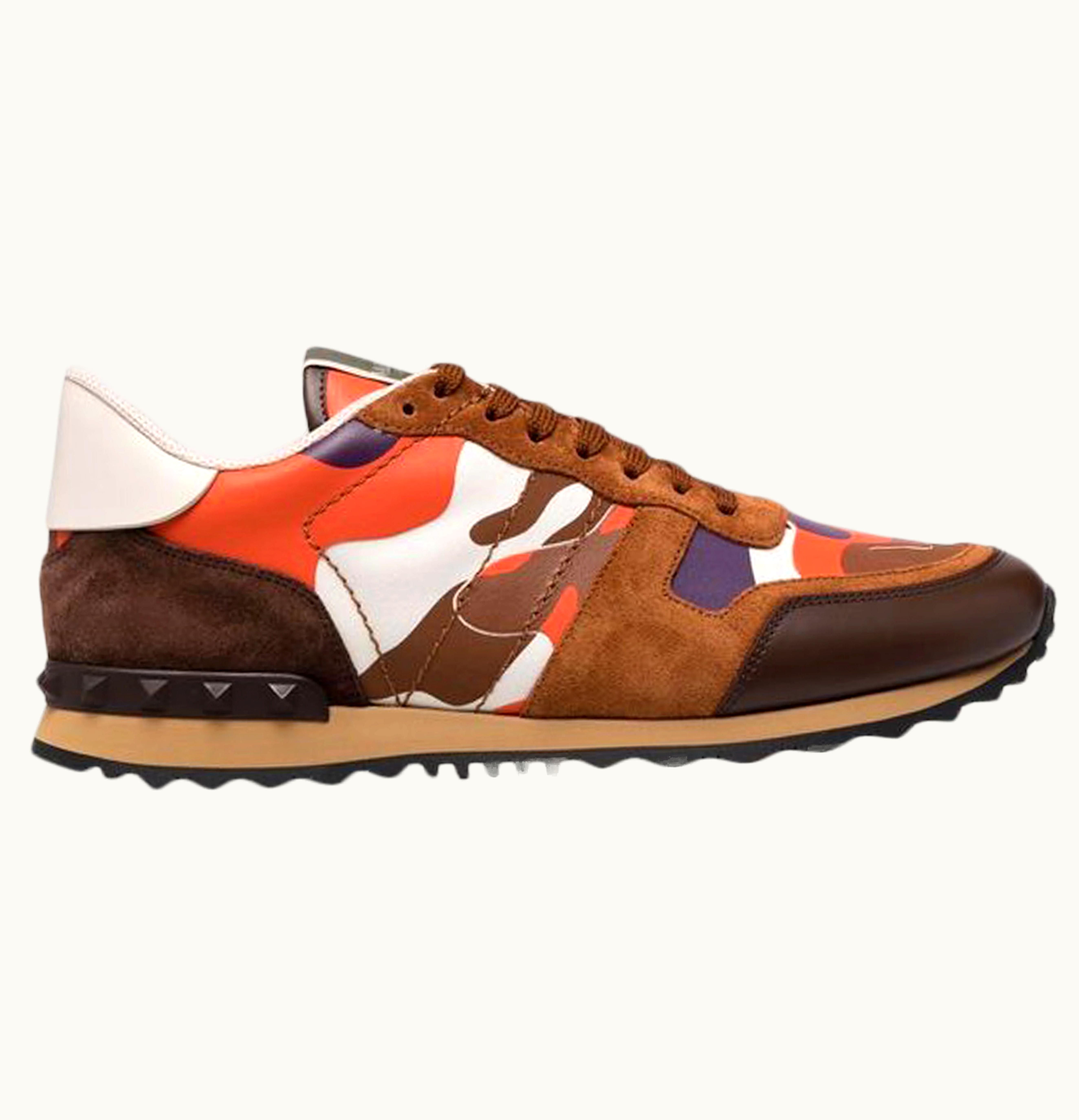 Valentino Valentino Garavani Rockrunner Camouflage Orange Brown White