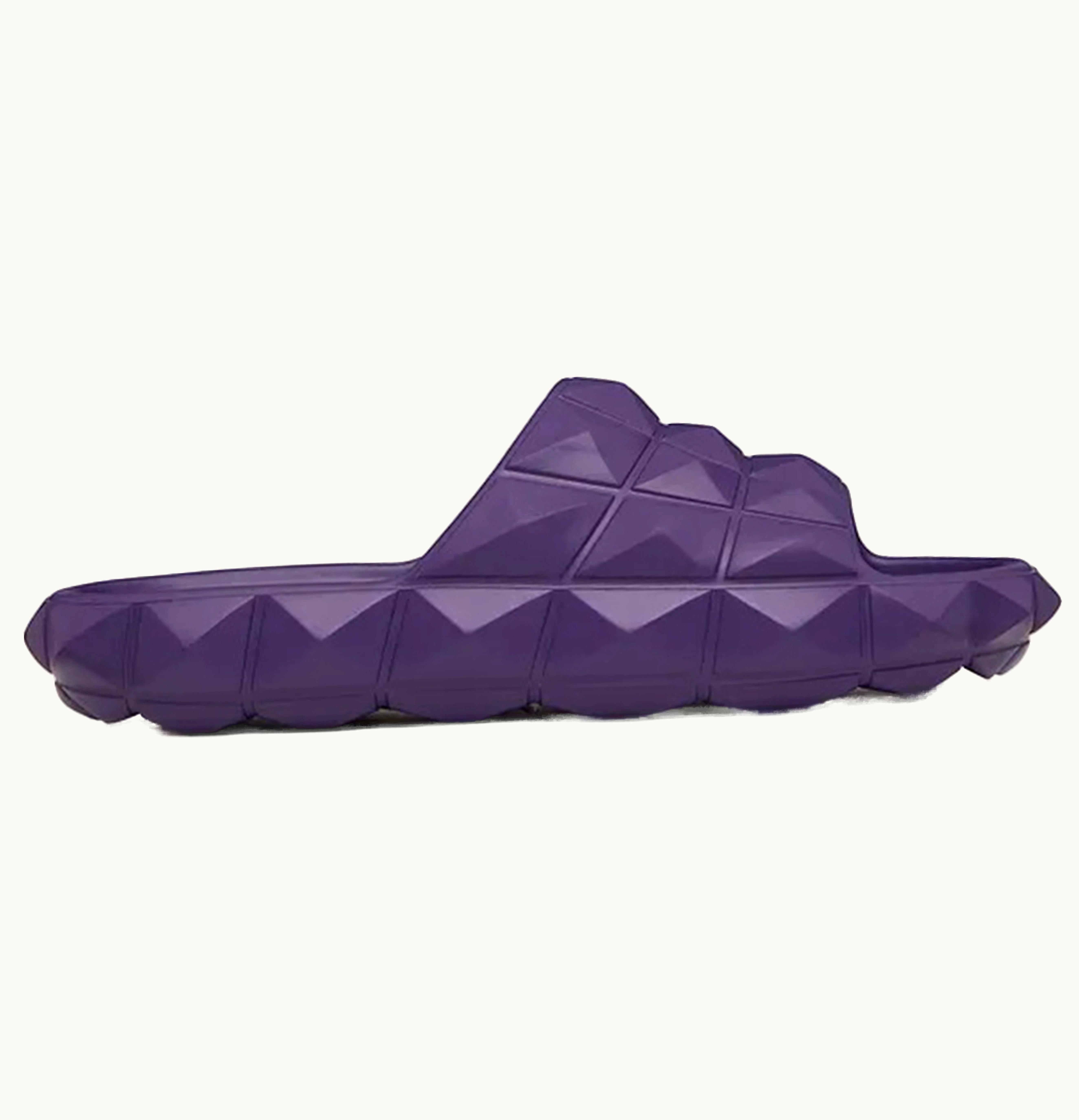 Valentino Valentino Roman Stud Turtle Slide Sandal Purple