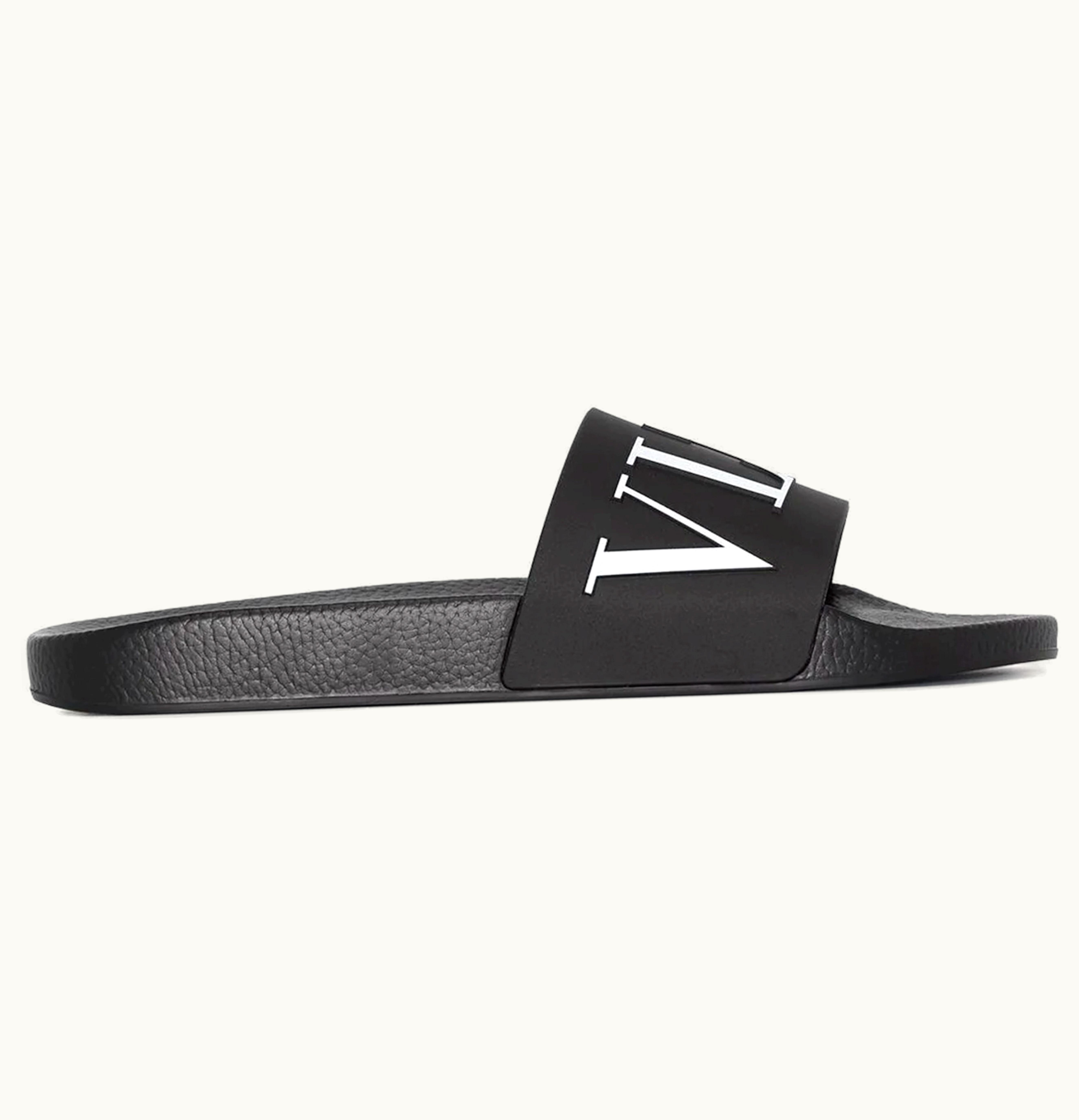 Valentino Valentino VLTN Rubber Slider Black White