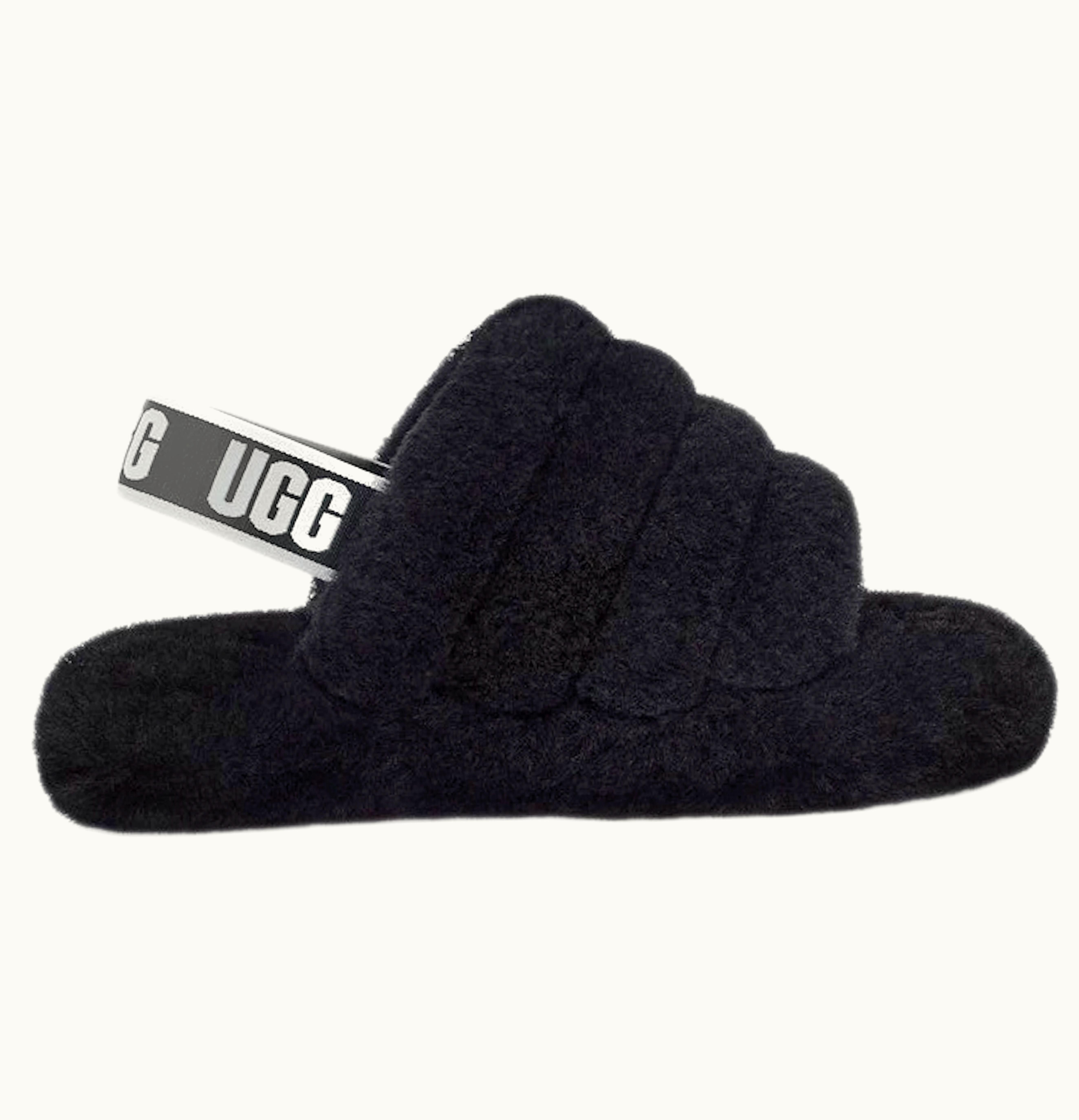 UGG UGG Fluff Yeah Slide Black GS