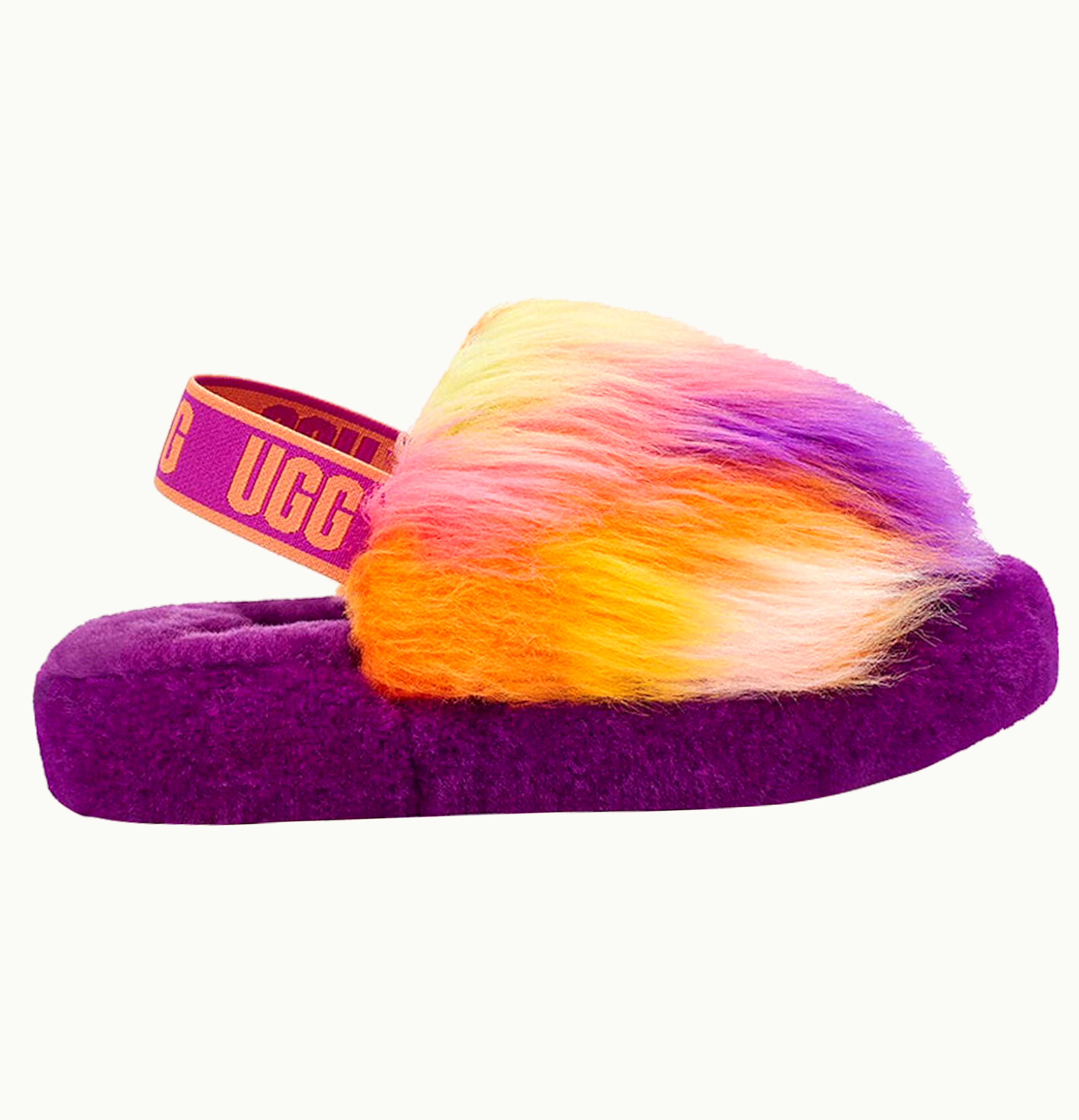 UGG UGG Fluff Yeah Slide Tie Dye Berrylicious Kids