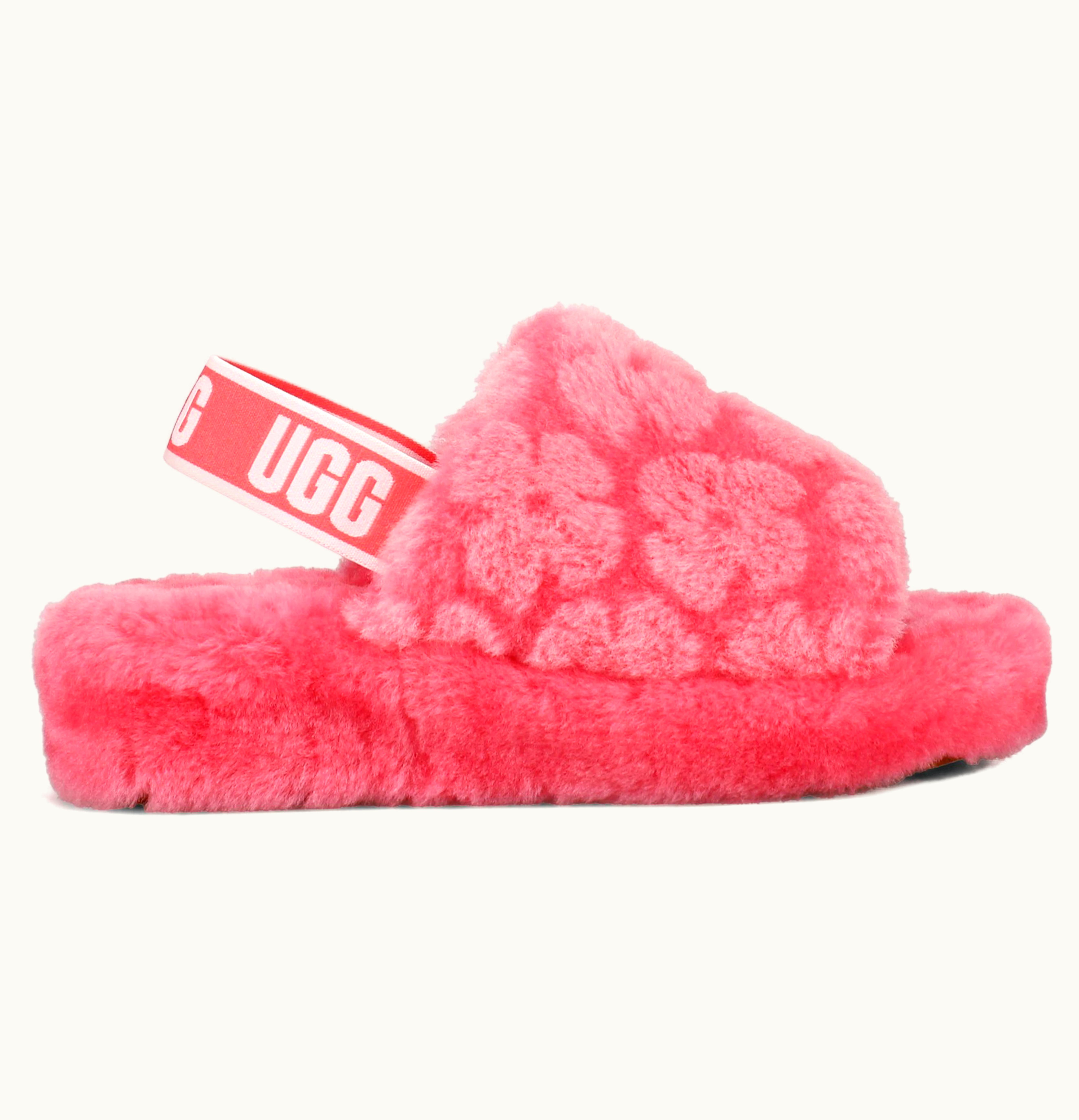 UGG UGG Fluff Yeah Slide Poppy Strawberry W