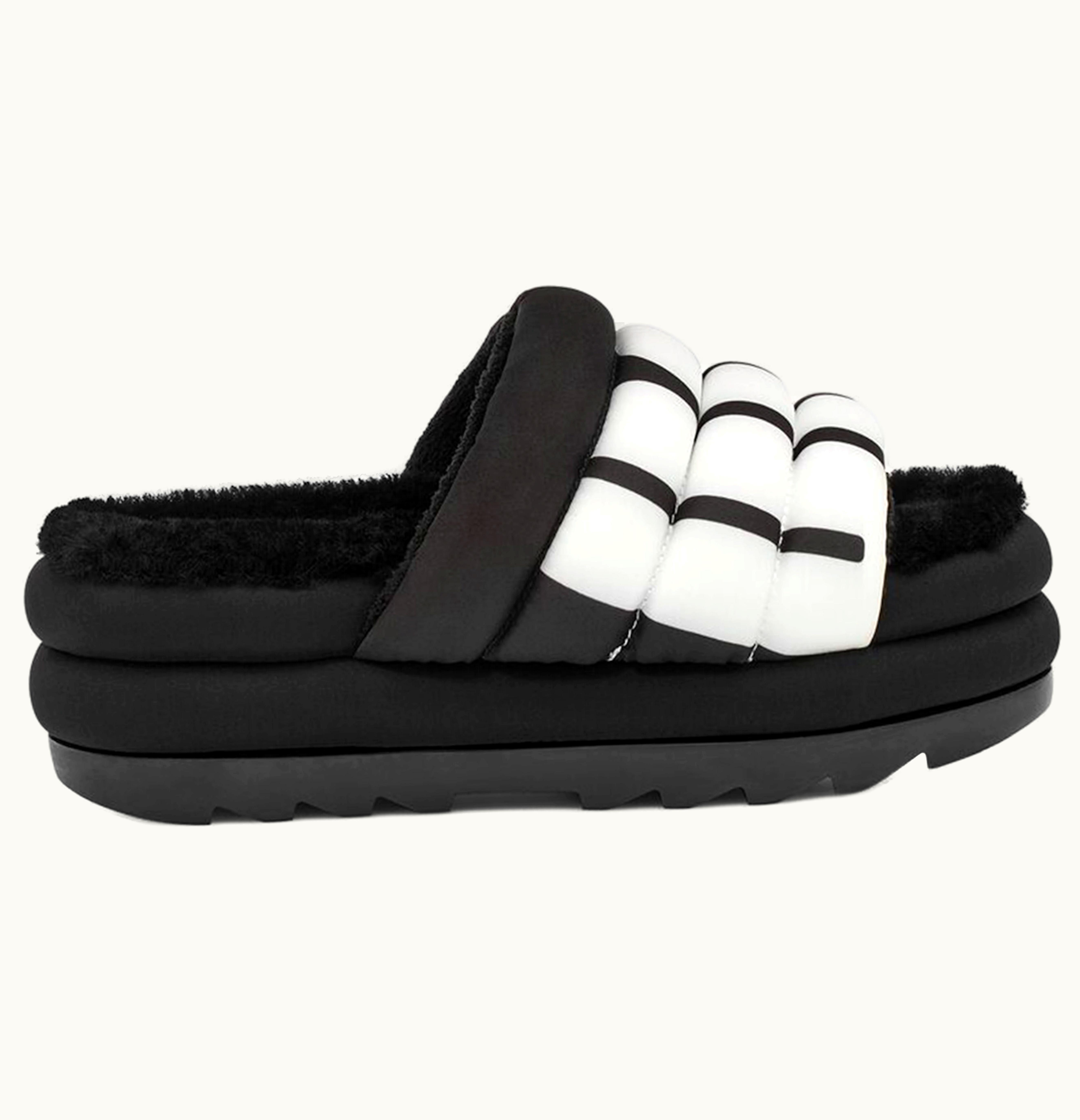 UGG UGG Maxi Slide Logo Black W