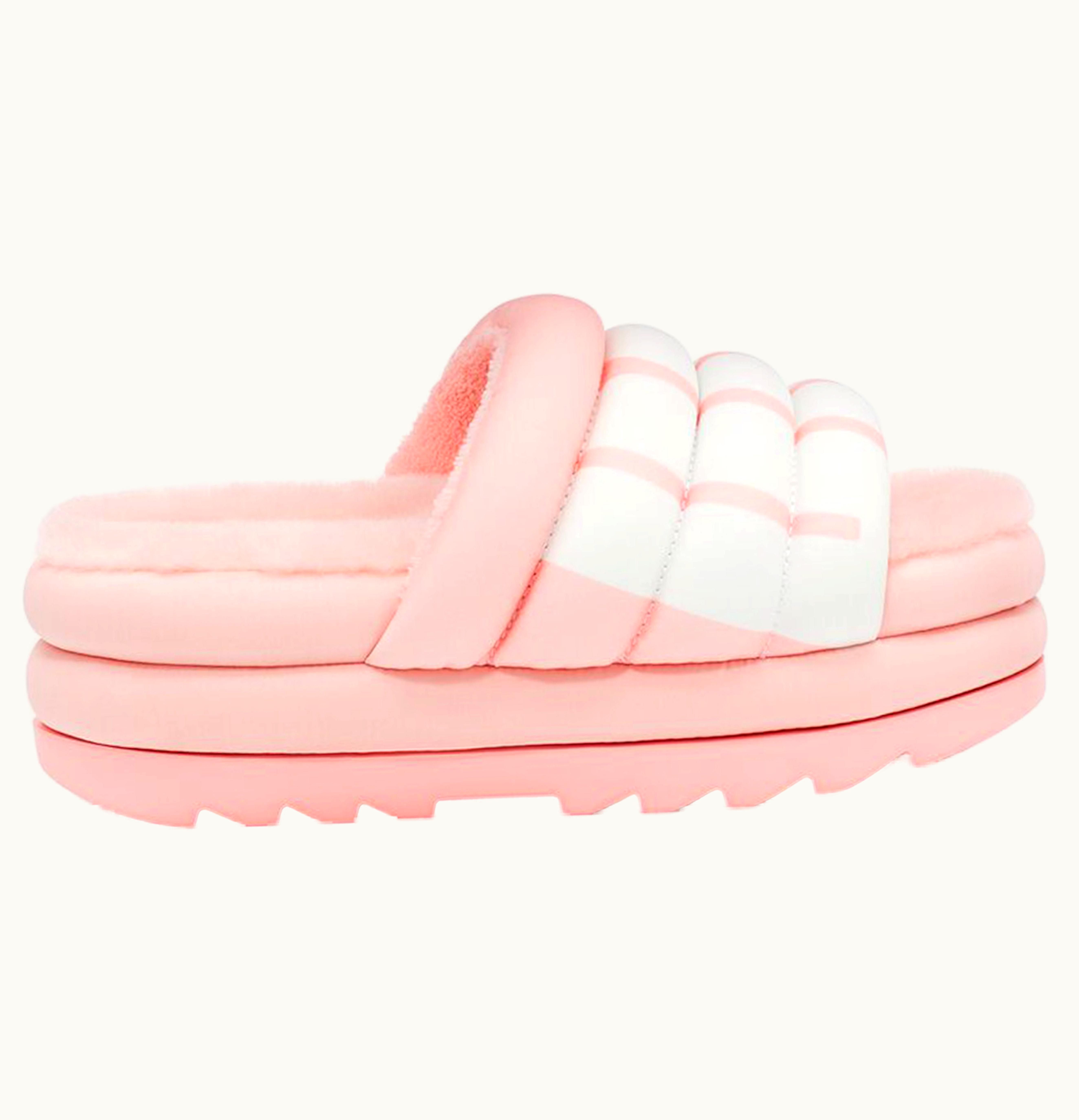 UGG UGG Maxi Slide Logo Pink Scallop W