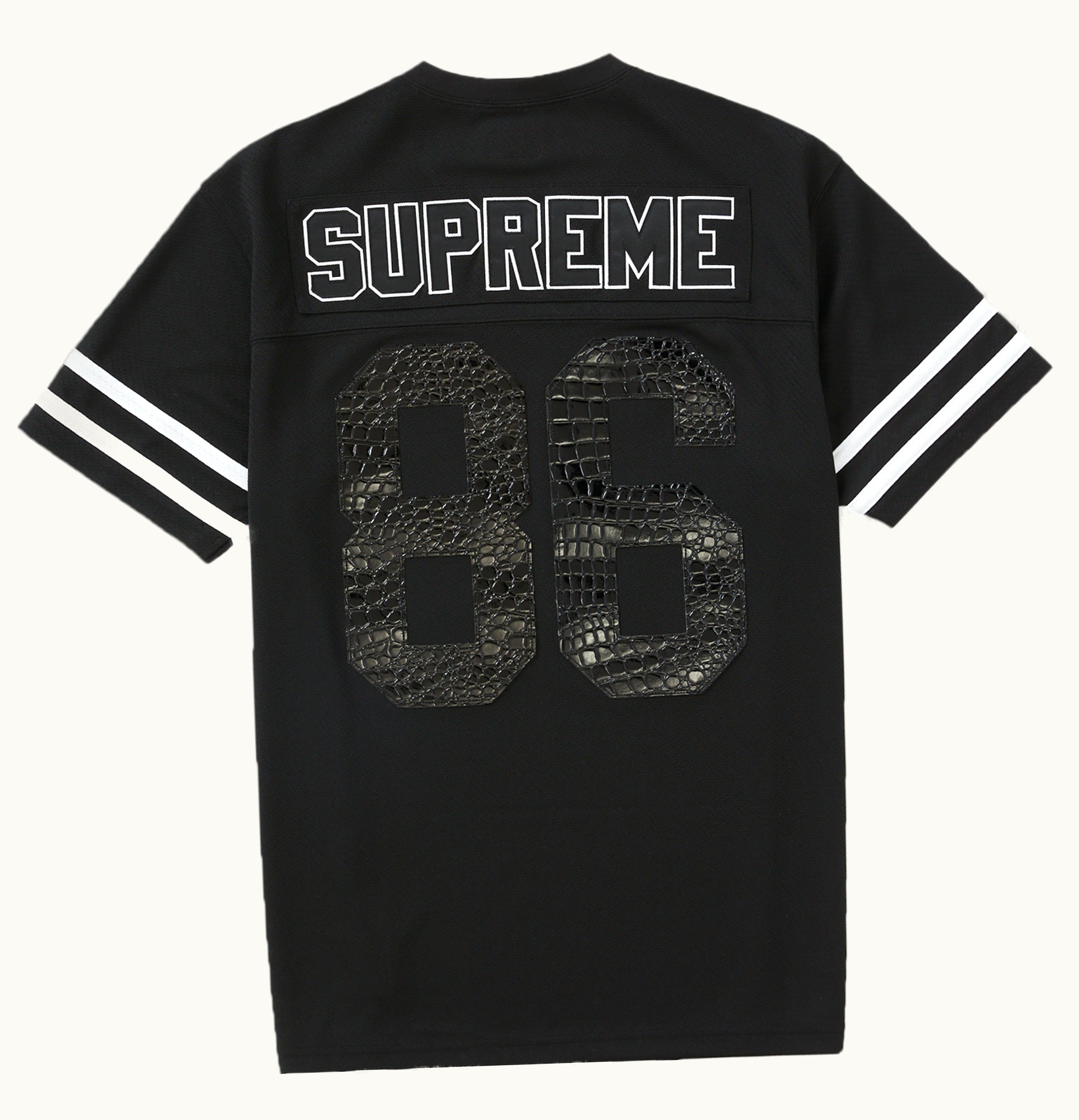 Supreme Supreme Faux Croc Football Jersey Black