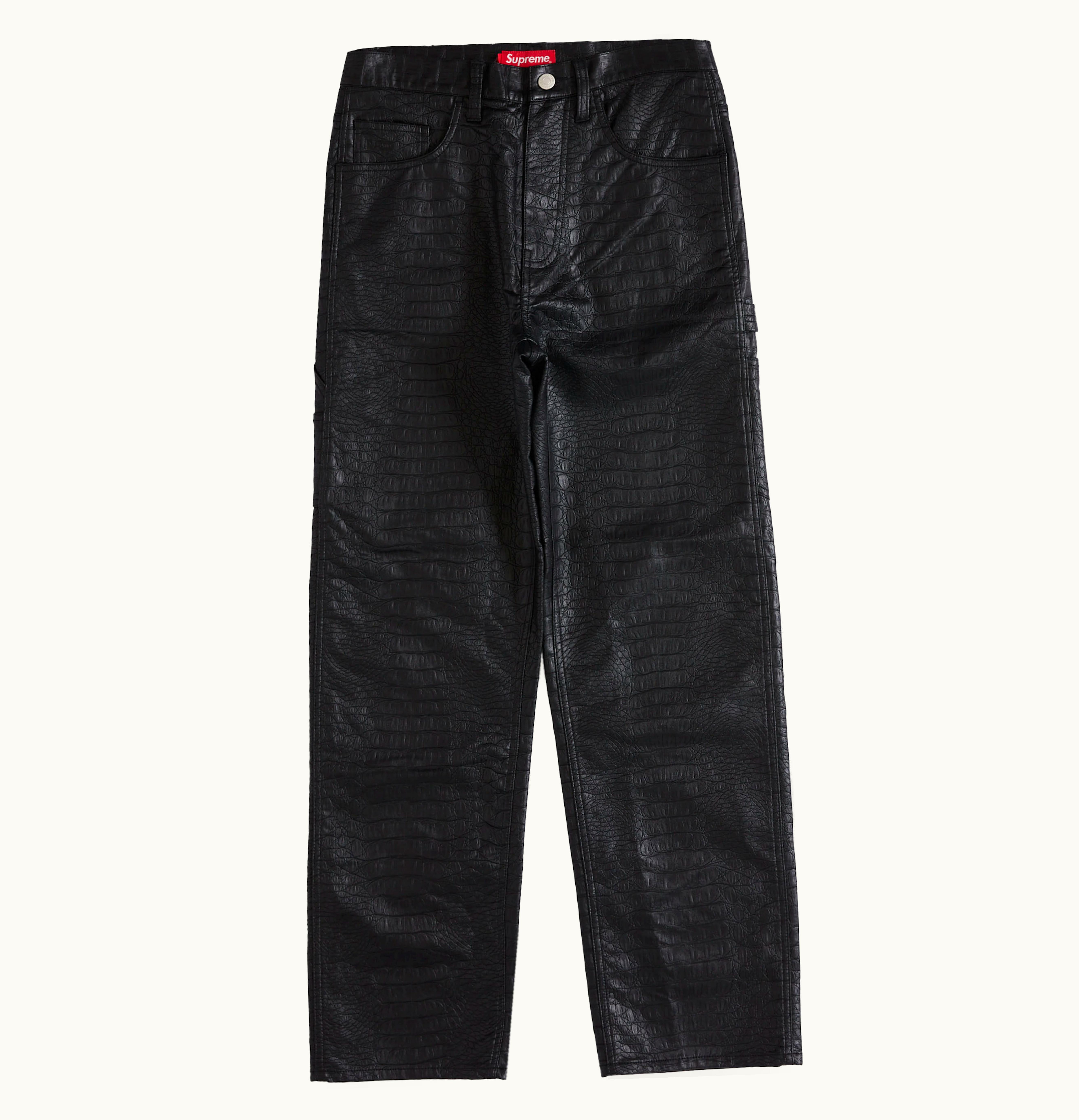 Supreme Supreme Faux Croc Painter Pant Black
