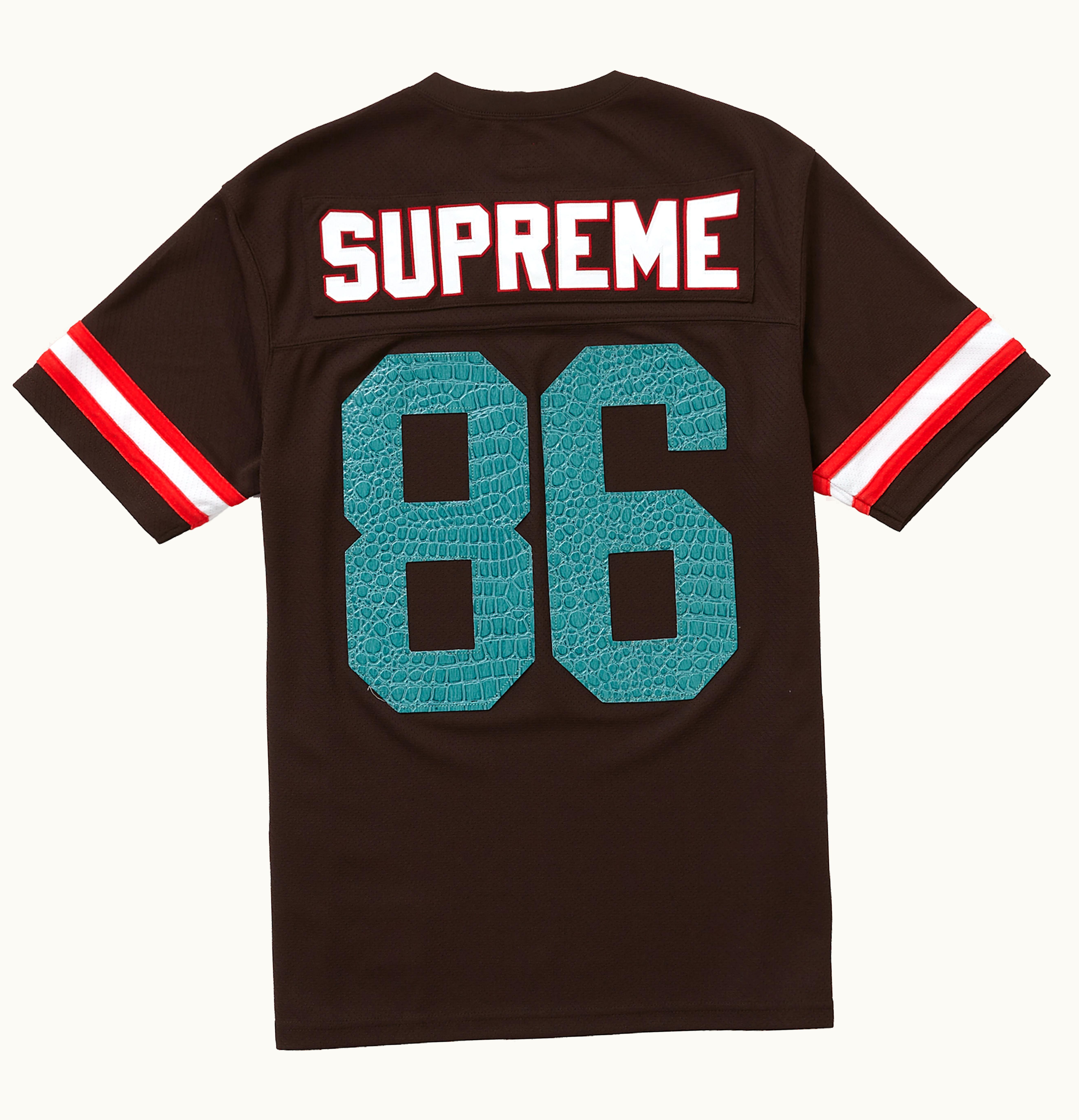Supreme Supreme Faux Croc Football Jersey Brown