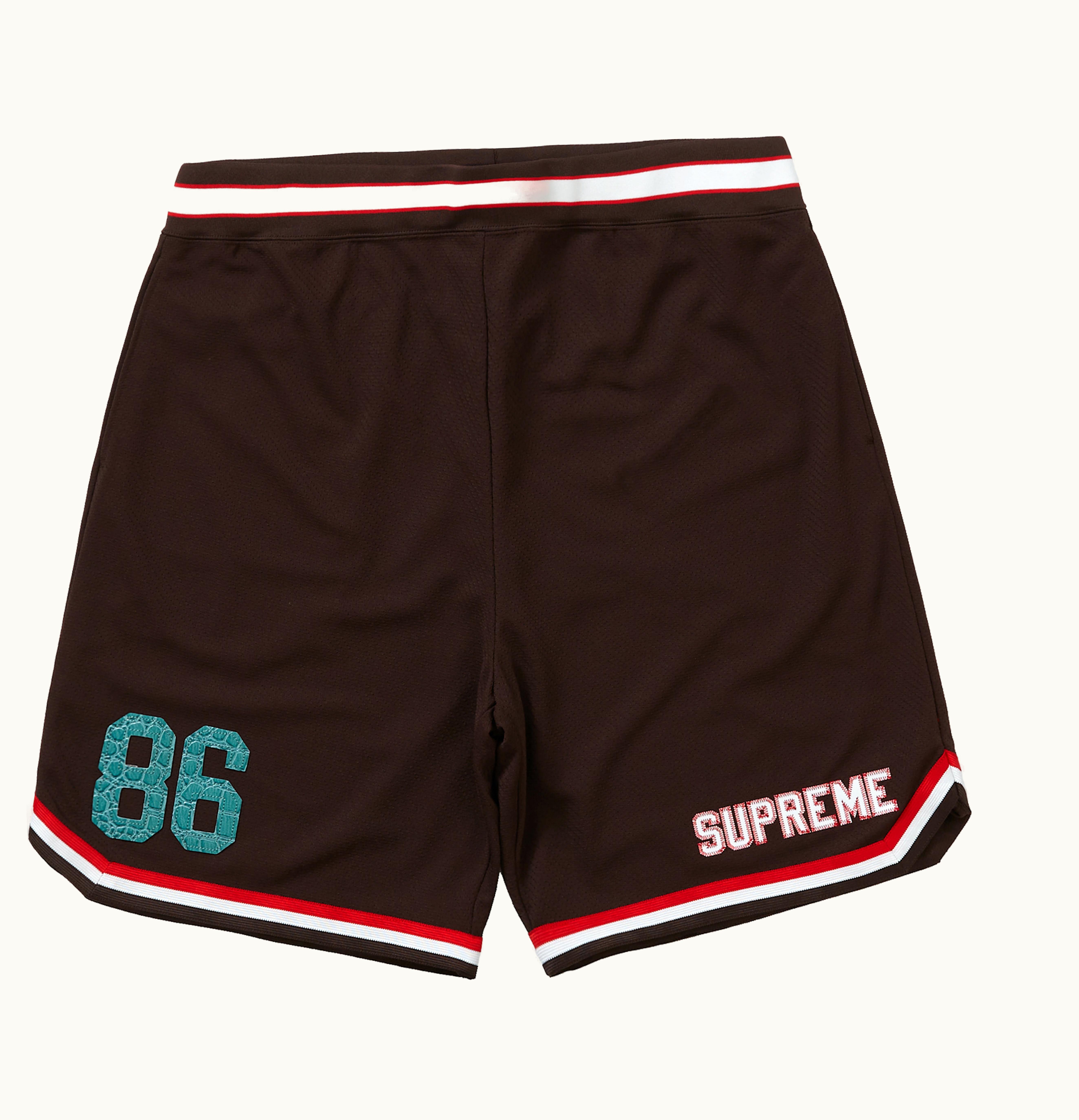 Supreme Supreme Faux Croc Basketball Short Brown