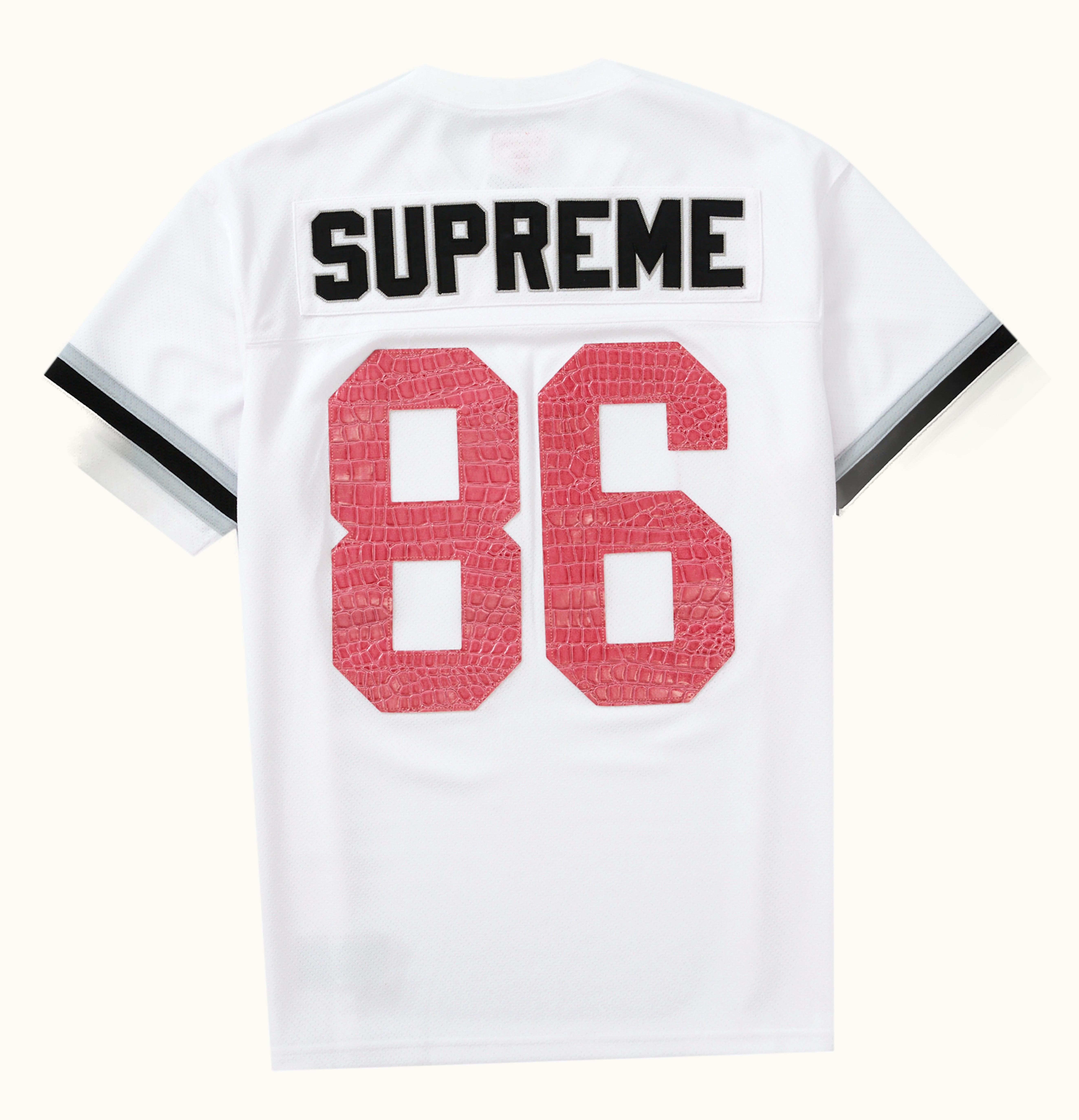 Supreme Supreme Faux Croc Football Jersey White