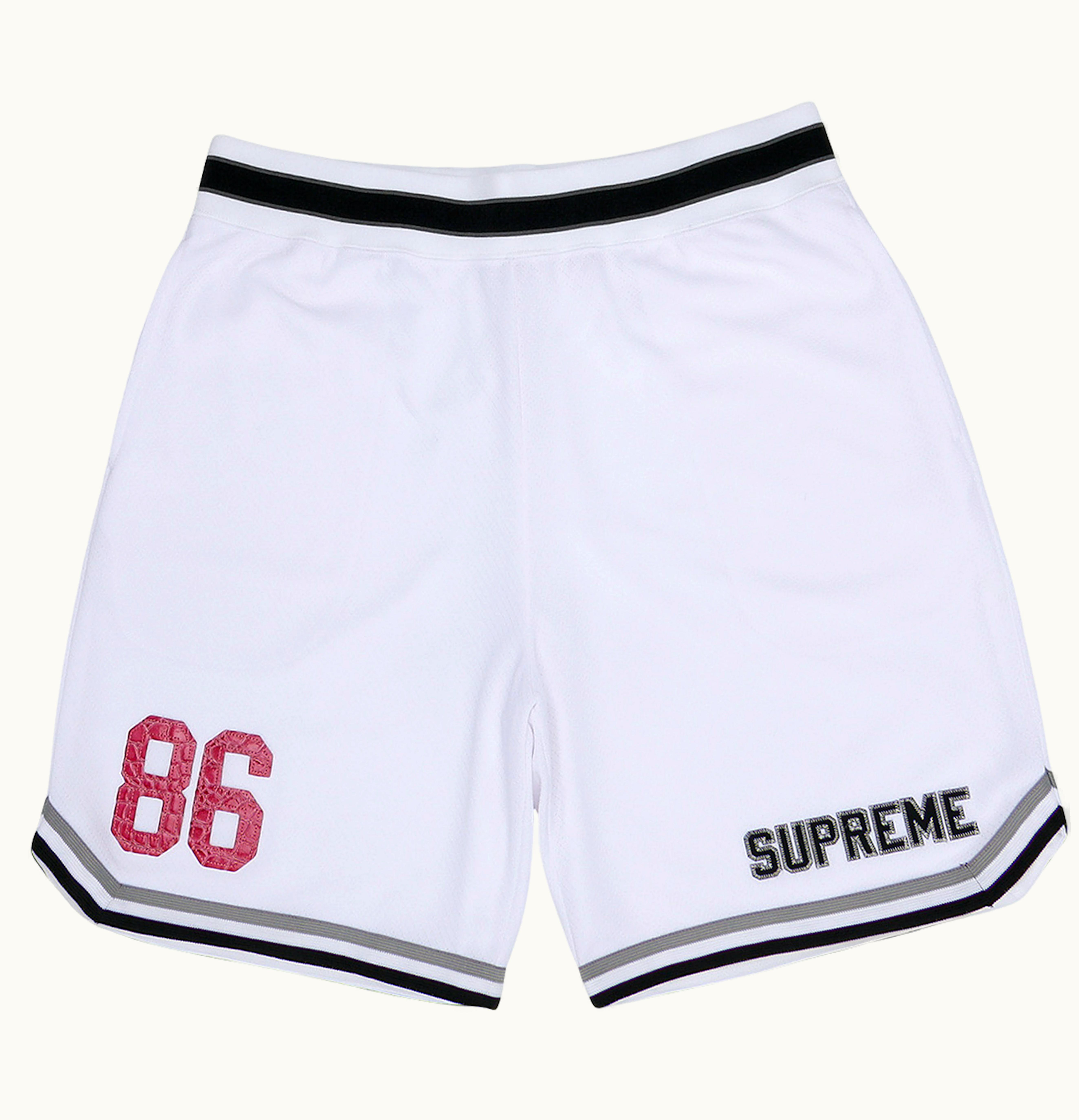 Supreme Supreme Faux Croc Basketball Short White