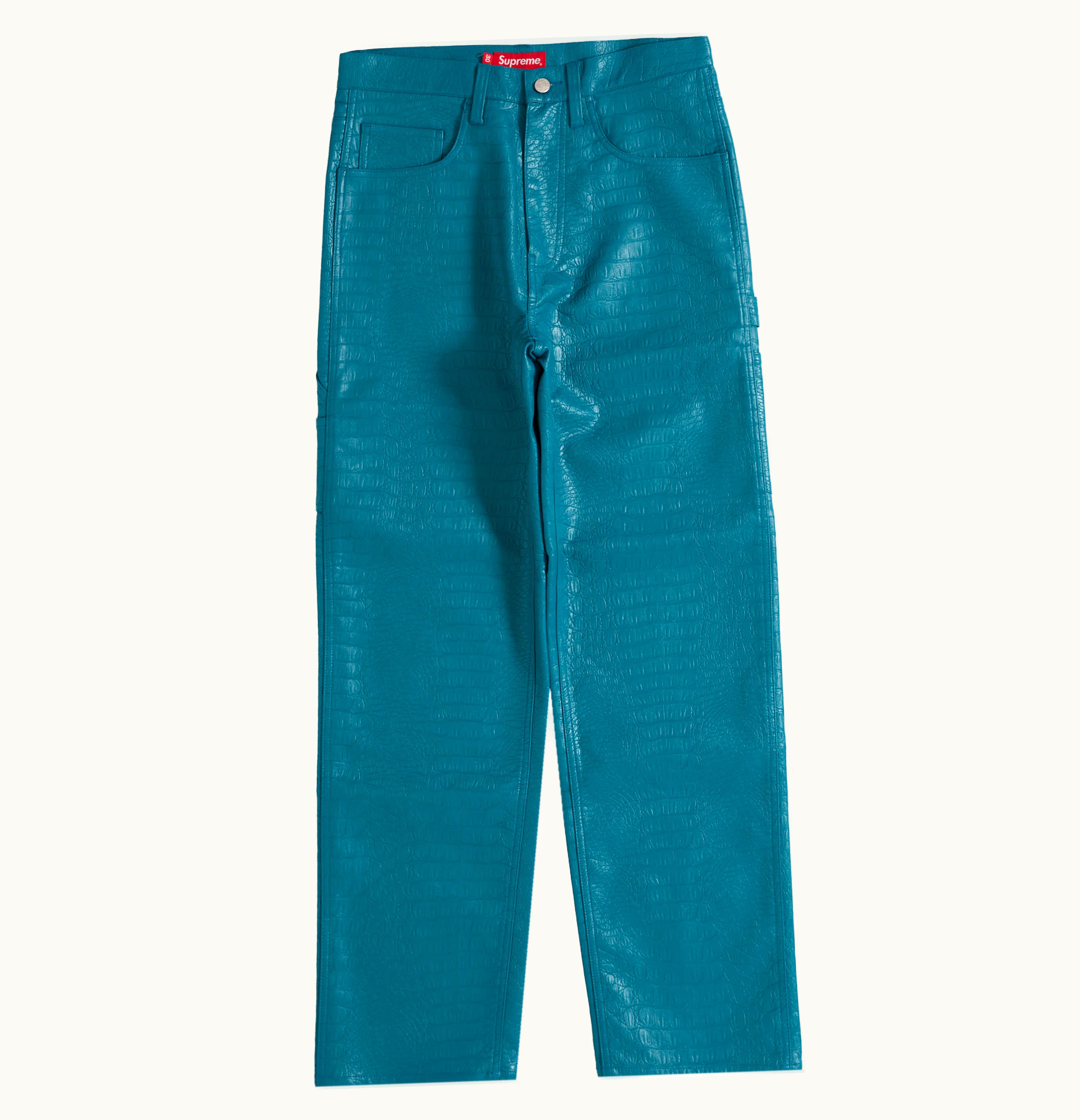 Supreme Supreme Faux Croc Painter Pant Teal