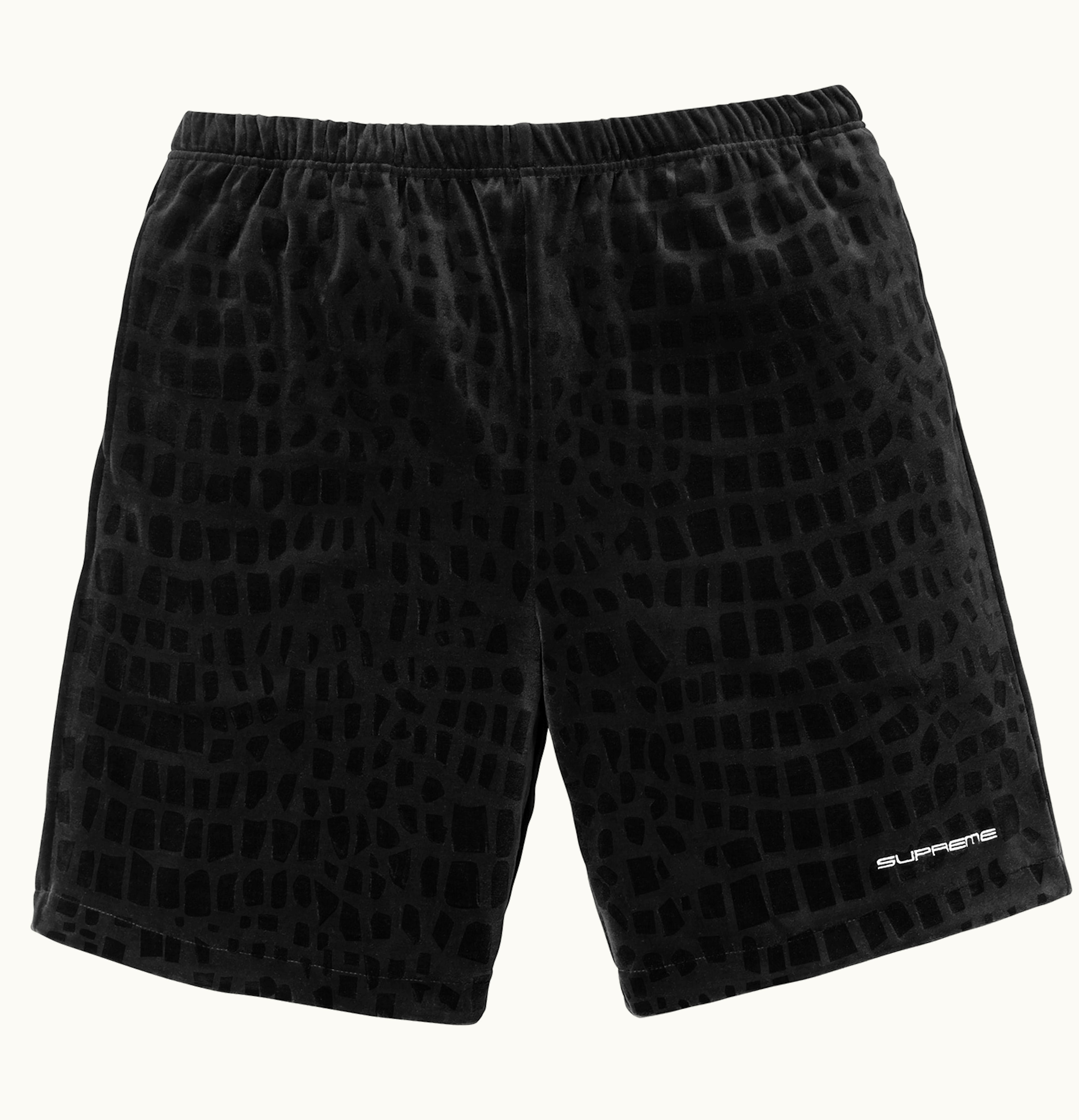 Supreme Supreme Croc Velour Short Black