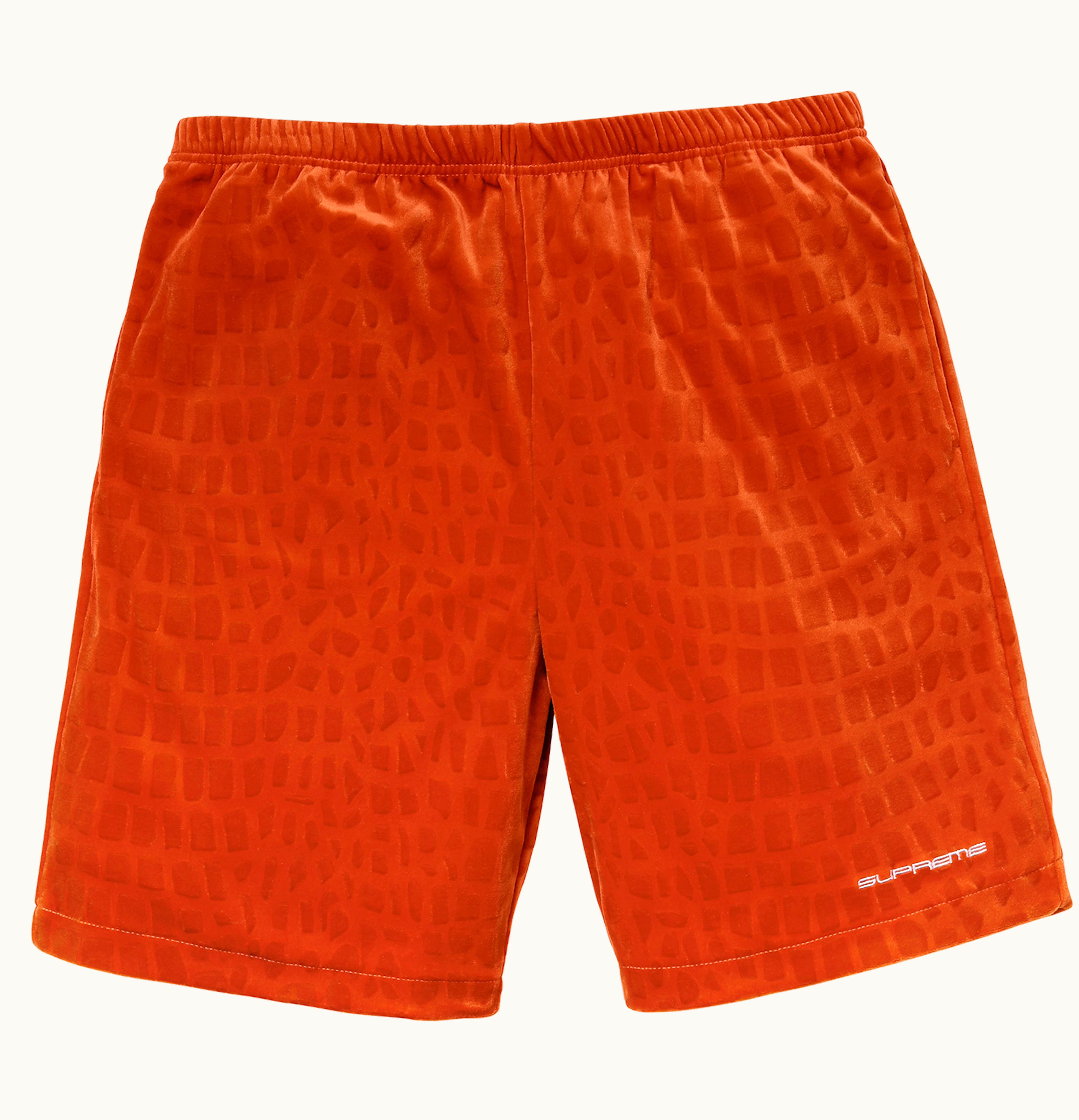 Supreme Supreme Croc Velour Short Orange