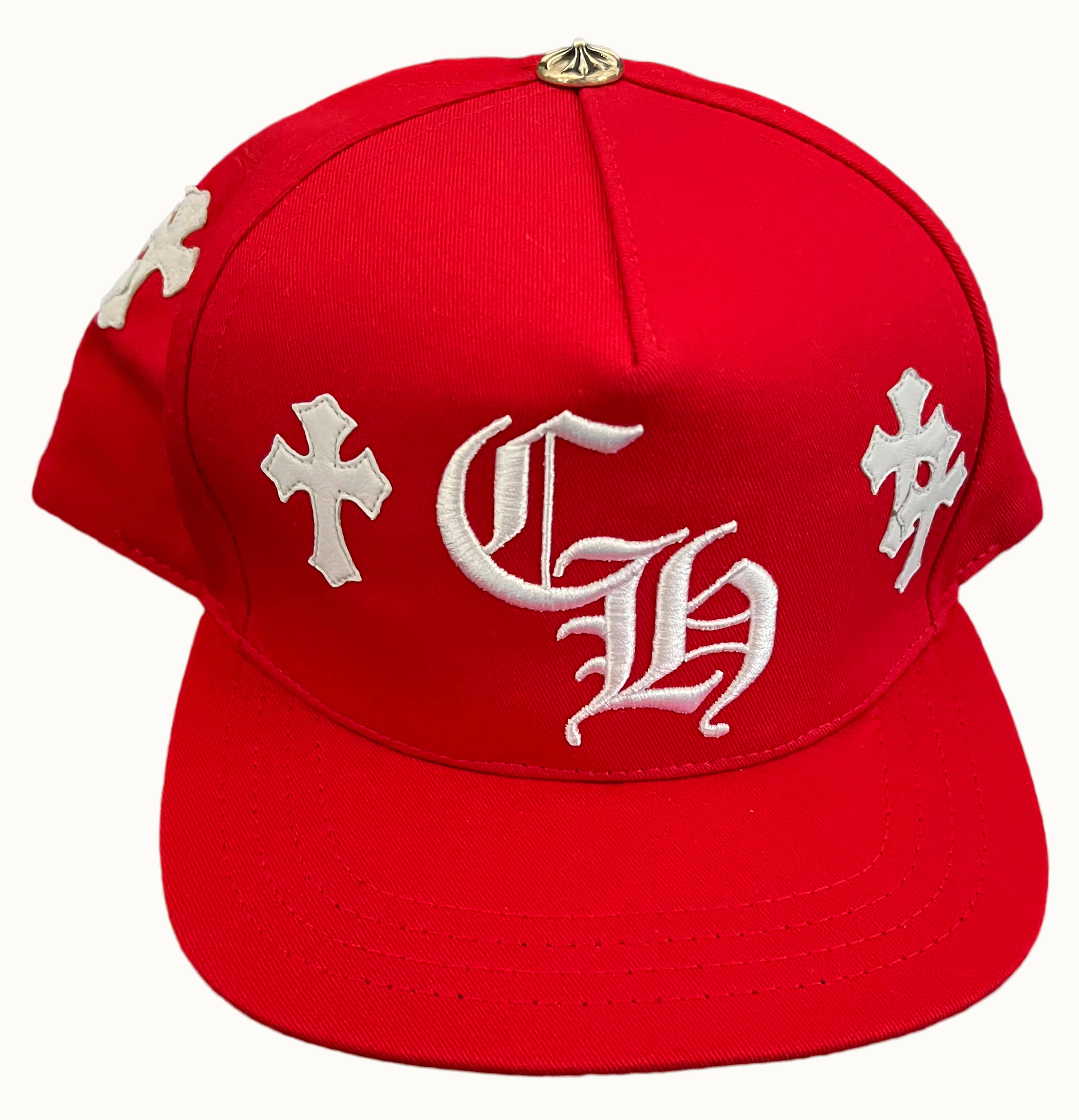 Chrome Hearts Chrome Hearts Cross Patch Baseball Hat Red