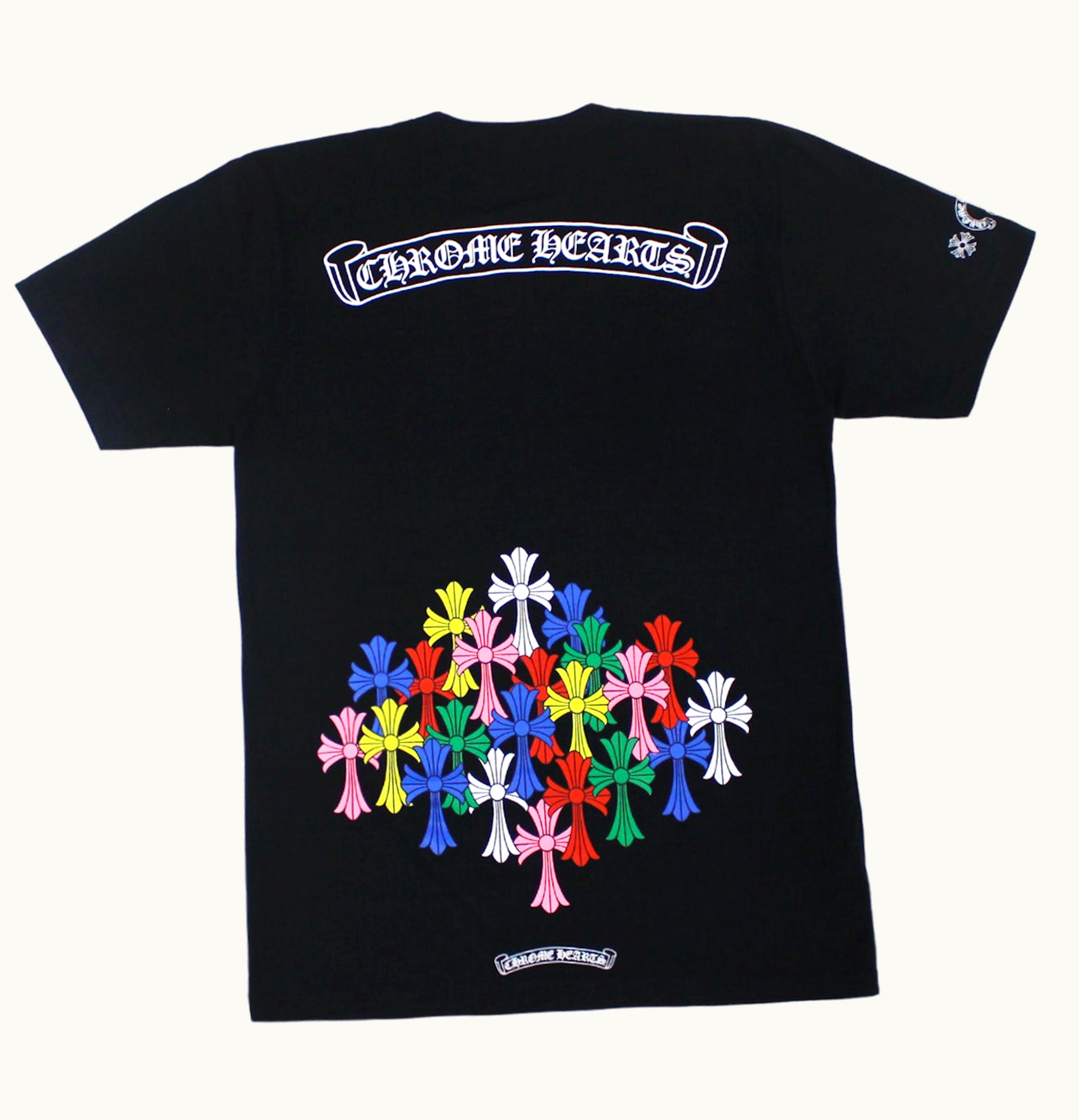 Chrome Hearts Chrome Hearts Multi Color Cross T shirt Black