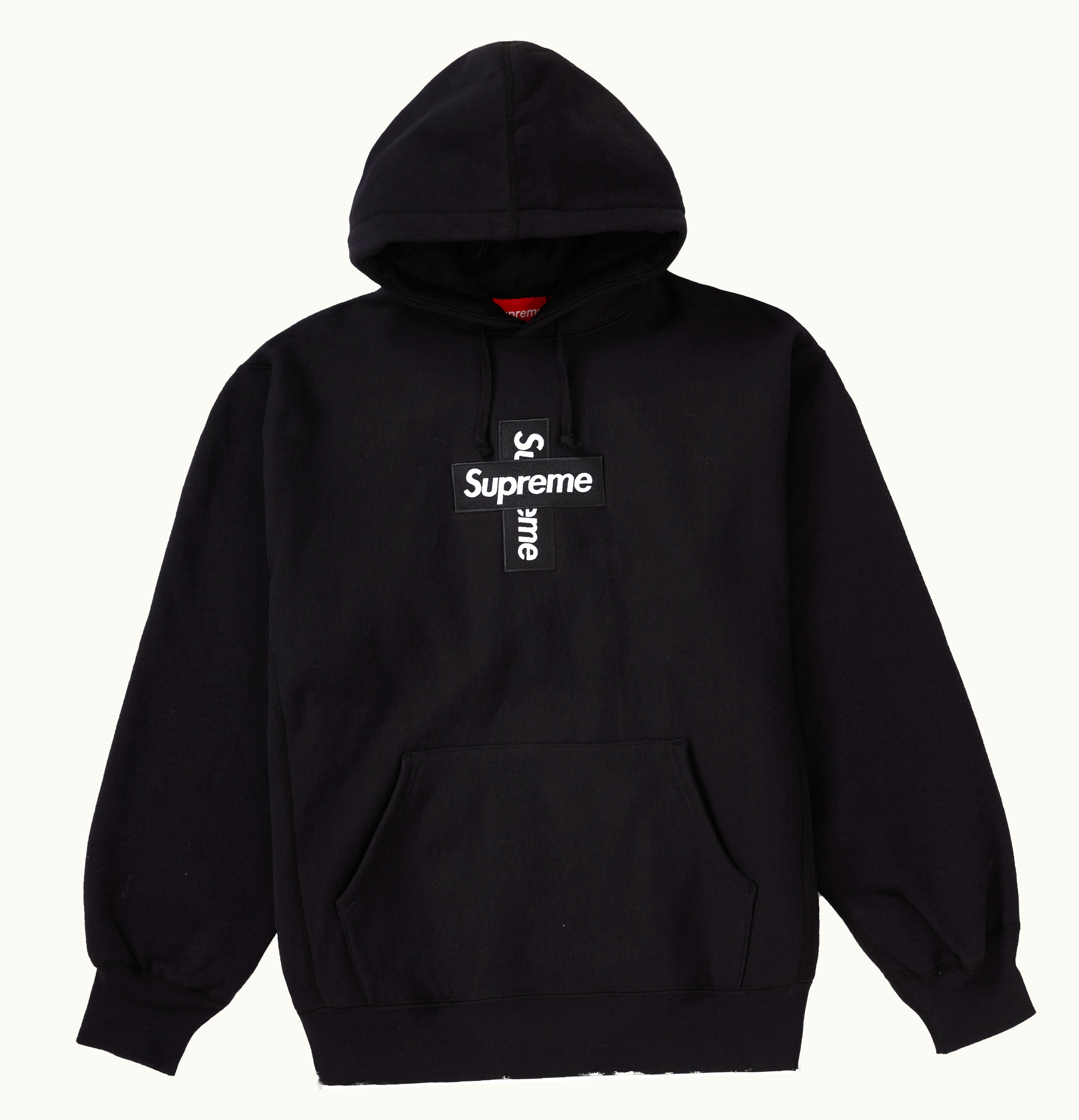 Supreme Supreme Cross Box Logo Hooded Sweatshirt Black