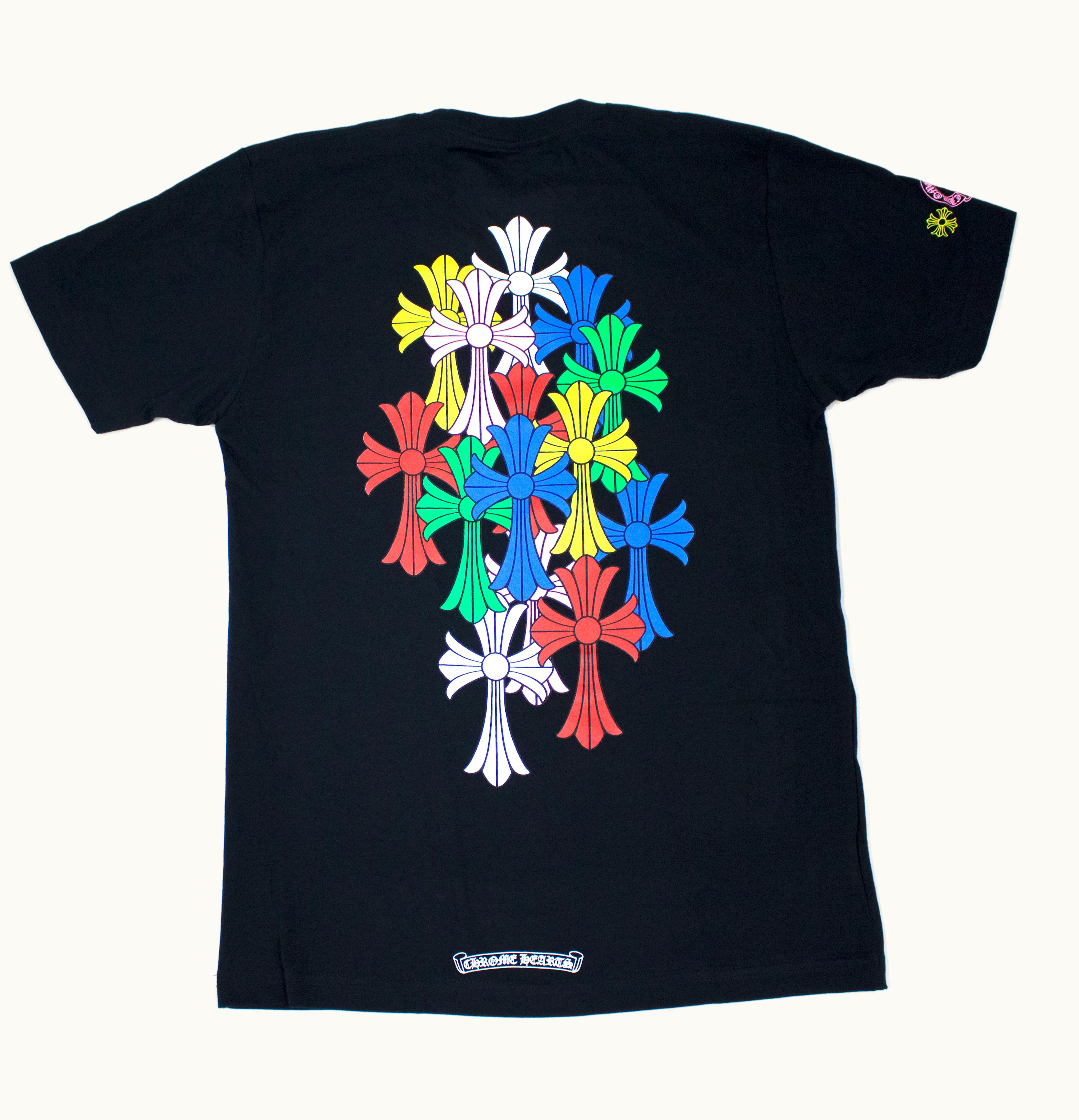 Chrome Hearts Chrome Hearts Multi Color Cross Cemetery T Shirt Black