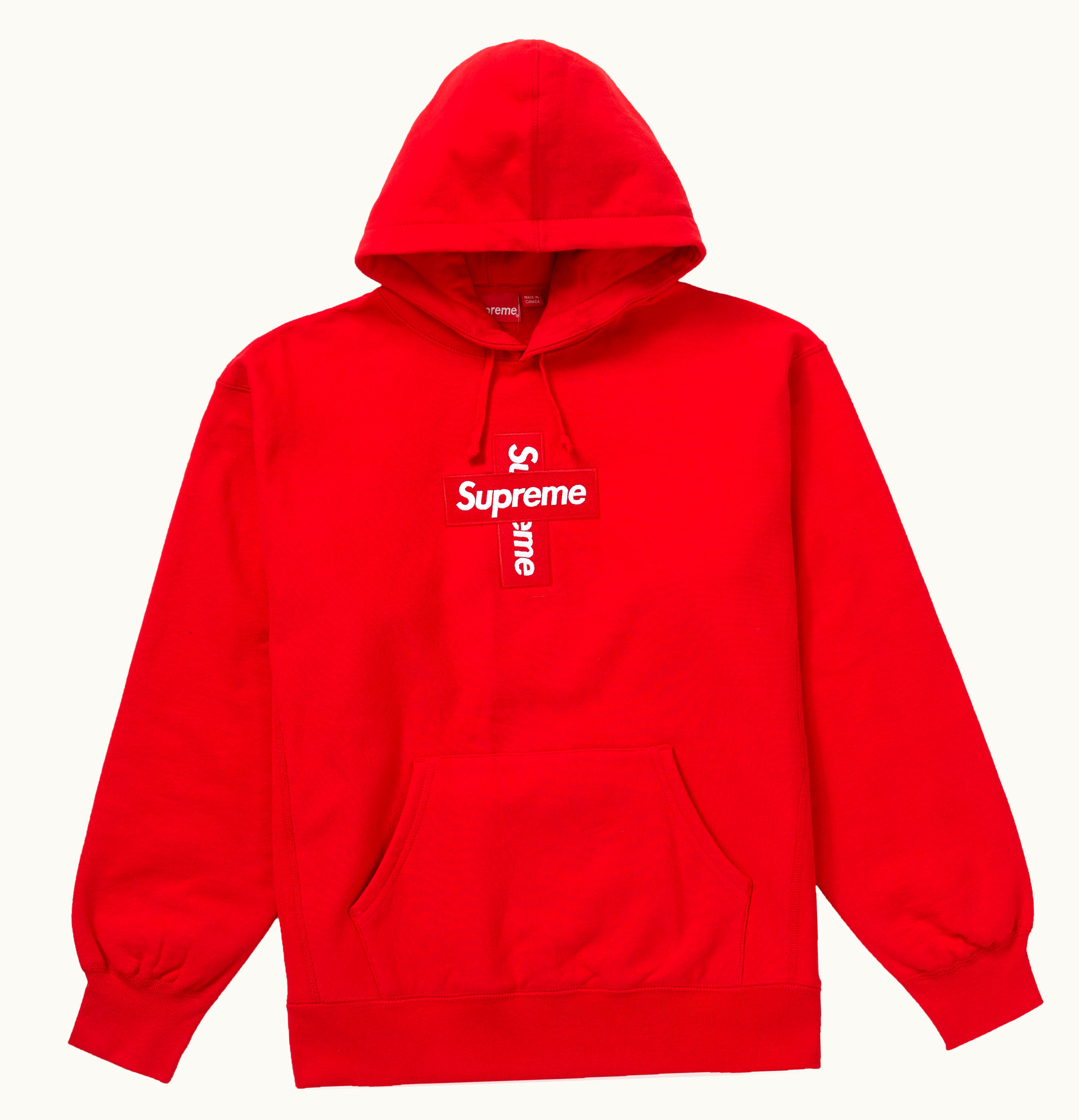 Supreme Supreme Cross Box Logo Hooded Sweatshirt Red