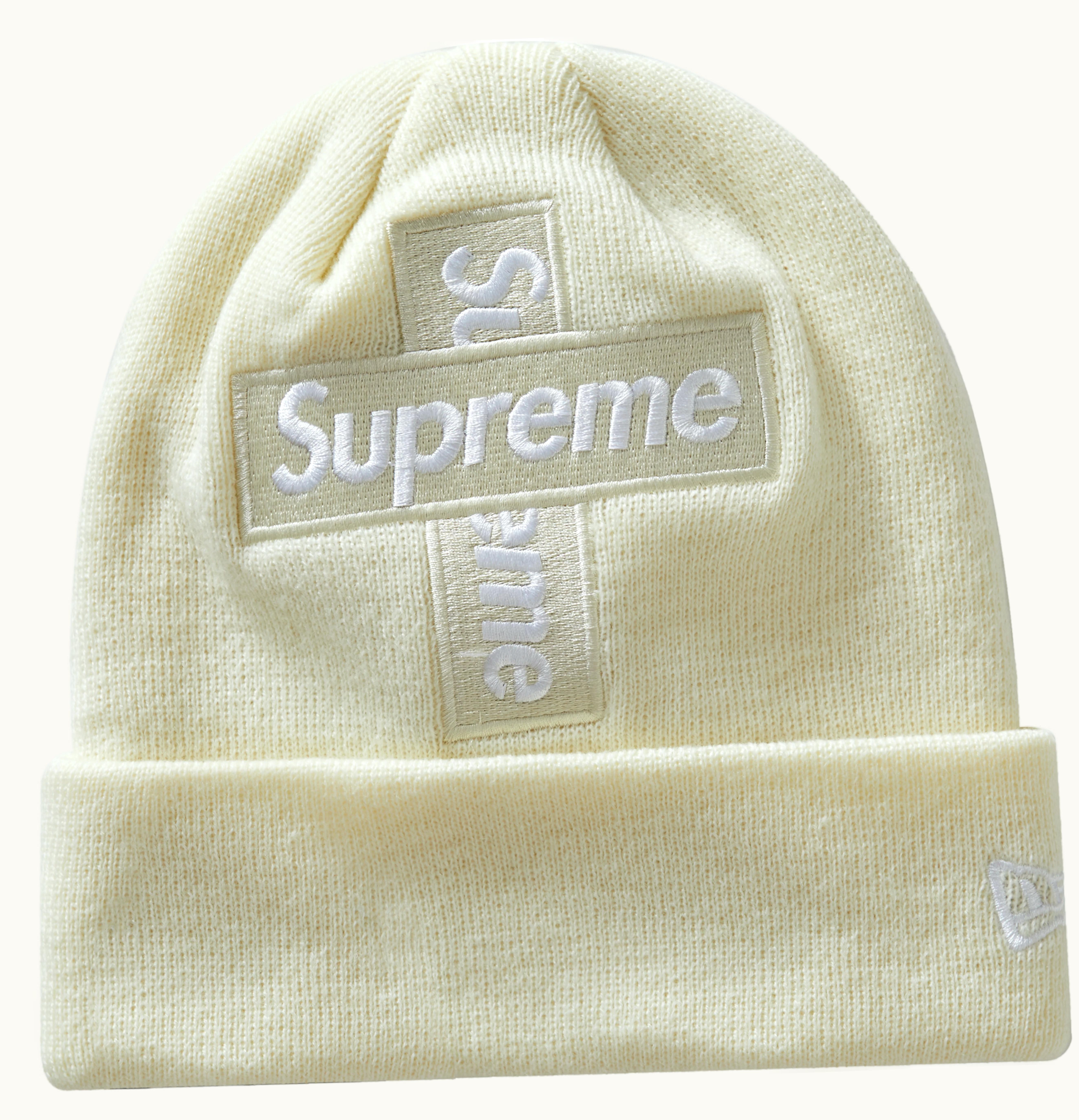 Supreme Supreme New Era Cross Box Logo Beanie Natural