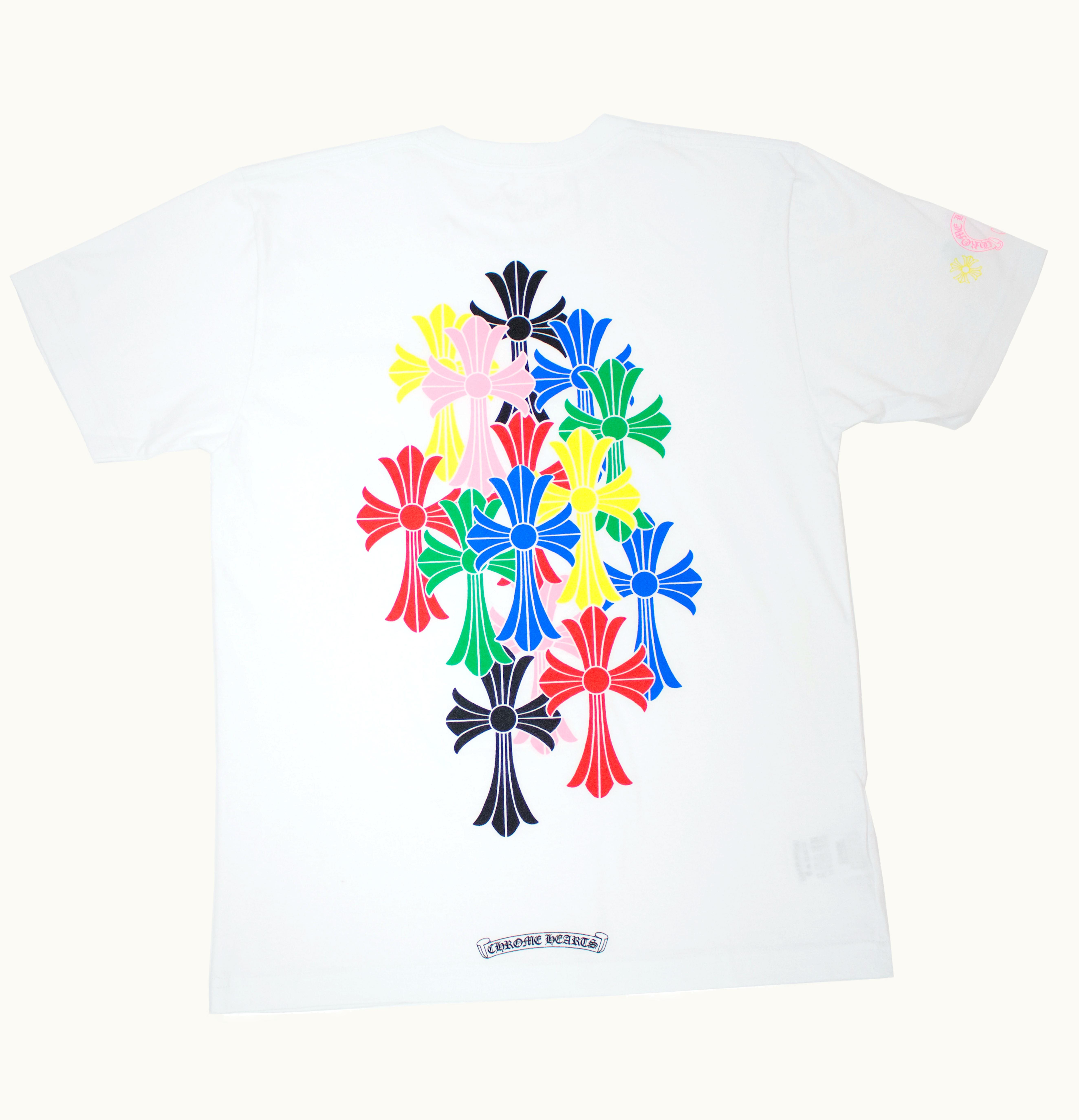 Chrome Hearts Chrome Hearts Multi Color Cross Cemetery T Shirt White