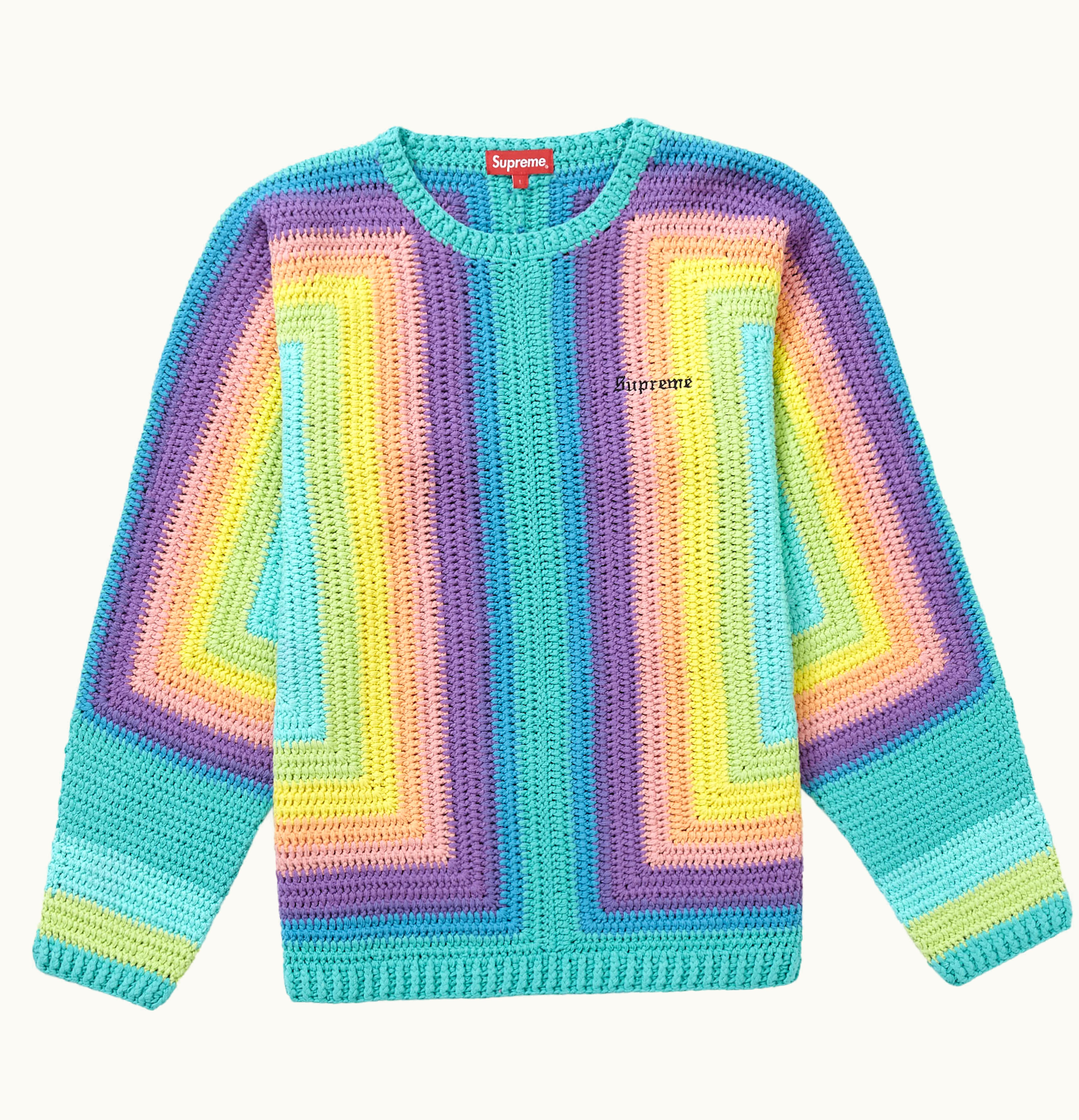 Supreme Supreme Hand Crocheted Sweater Multicolor