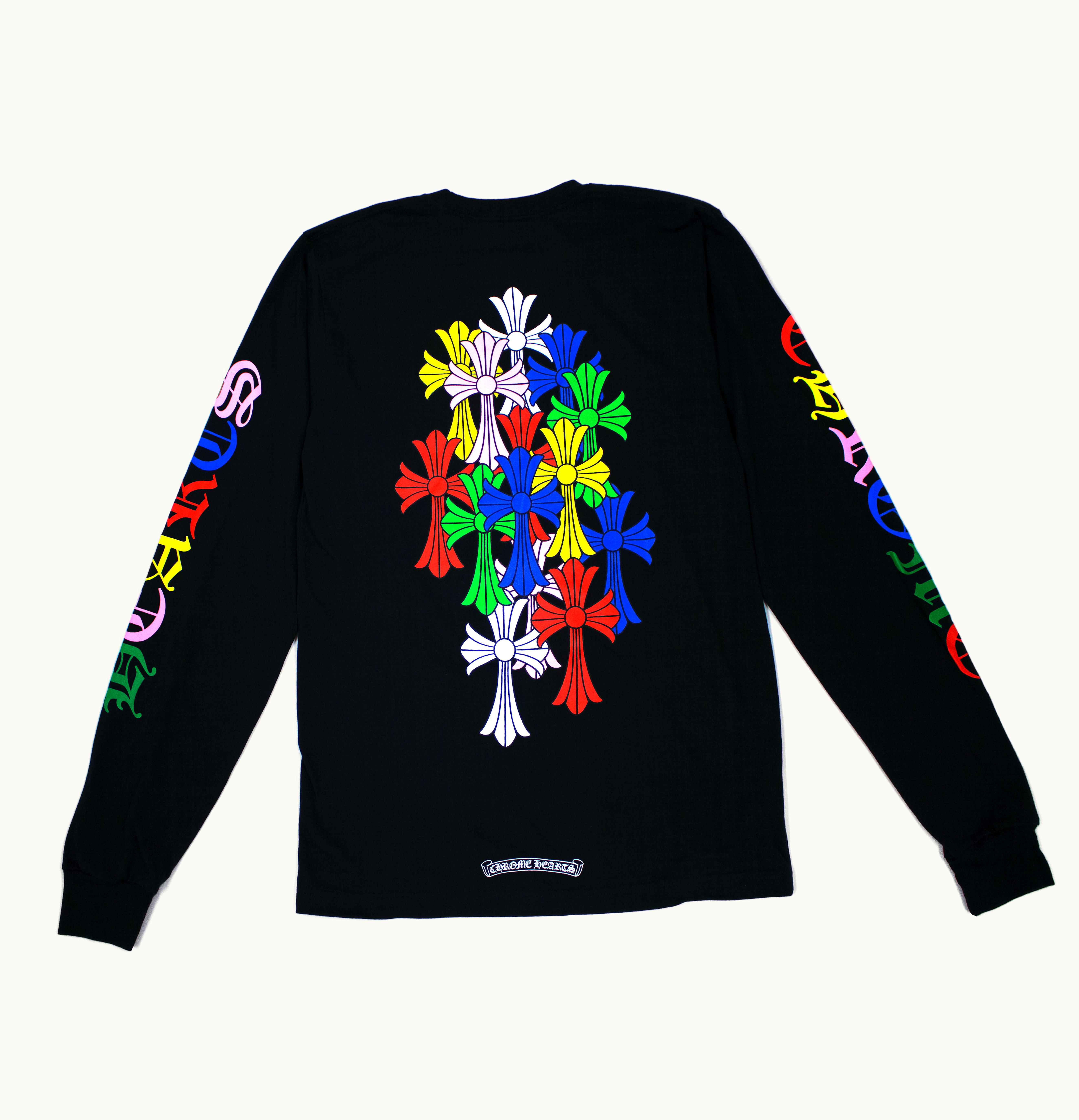 Chrome Hearts Chrome Hearts Multi Color Cross Cemetery L S T Shirt Black
