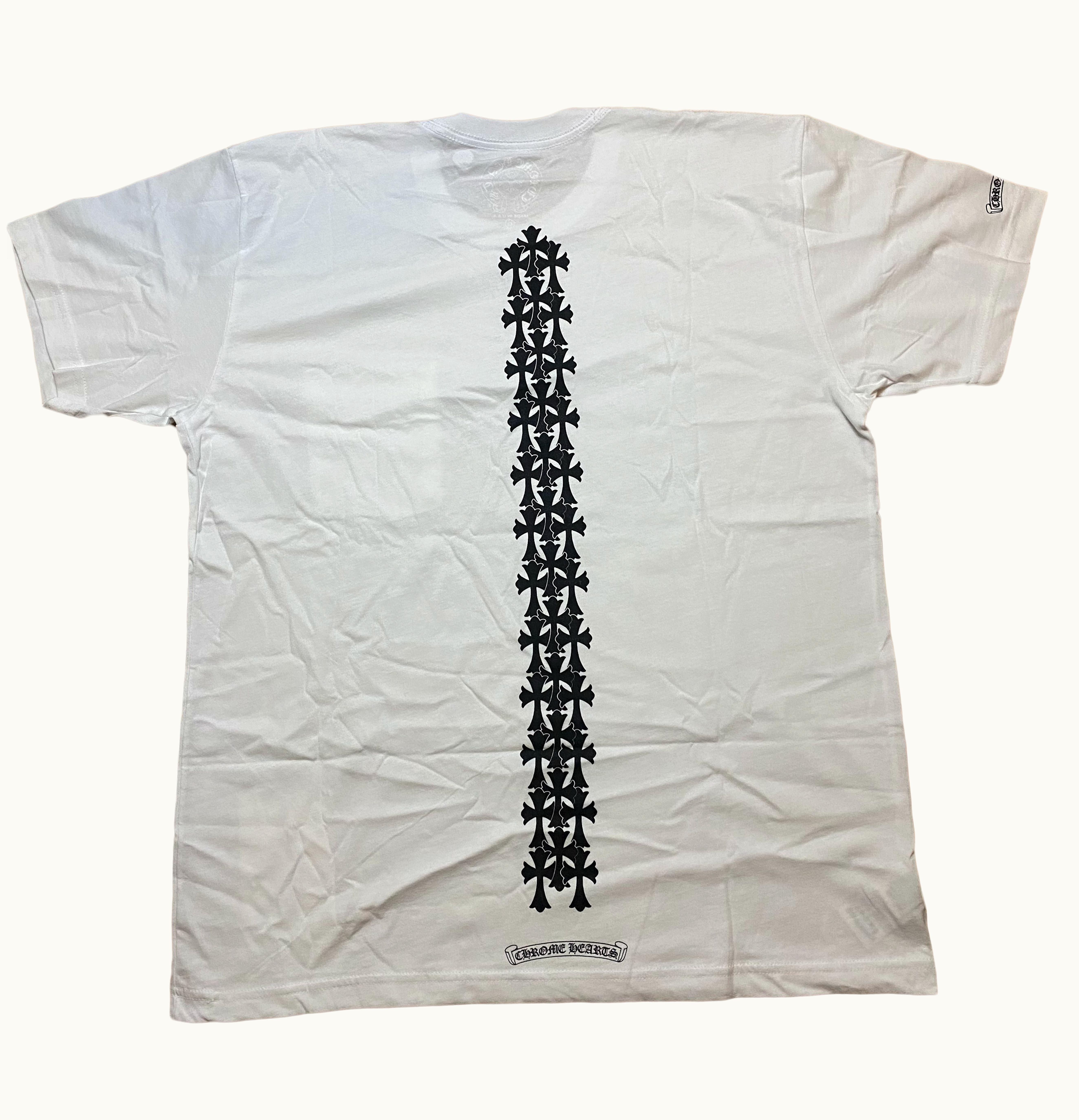 Chrome Hearts Chrome Hearts Cemetery Cross Tire Tracks T Shirt White