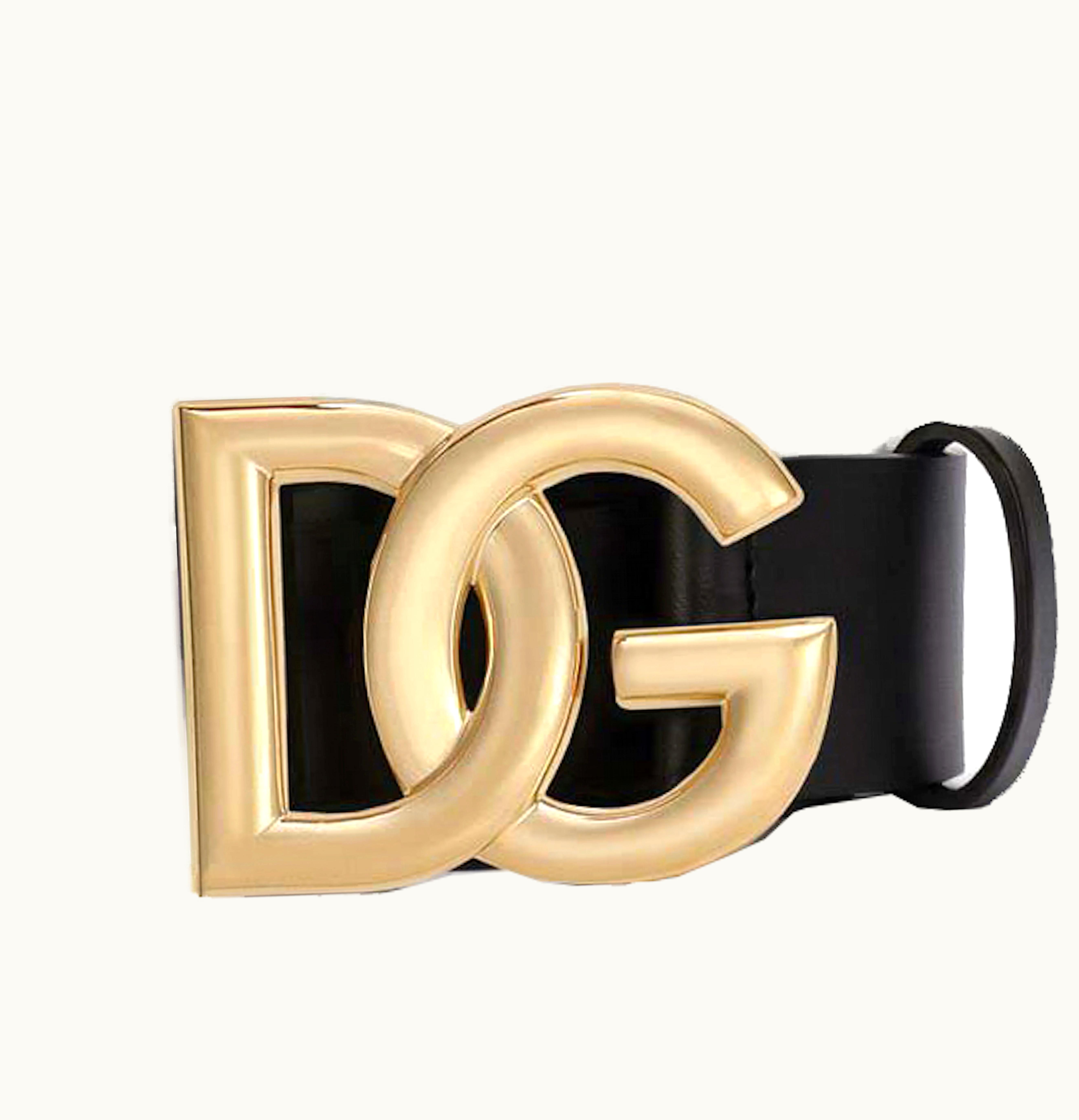Dolce & Gabbana Dolce Gabbana Lux Leather Crossover DG Logo Buckle Belt Multicolor