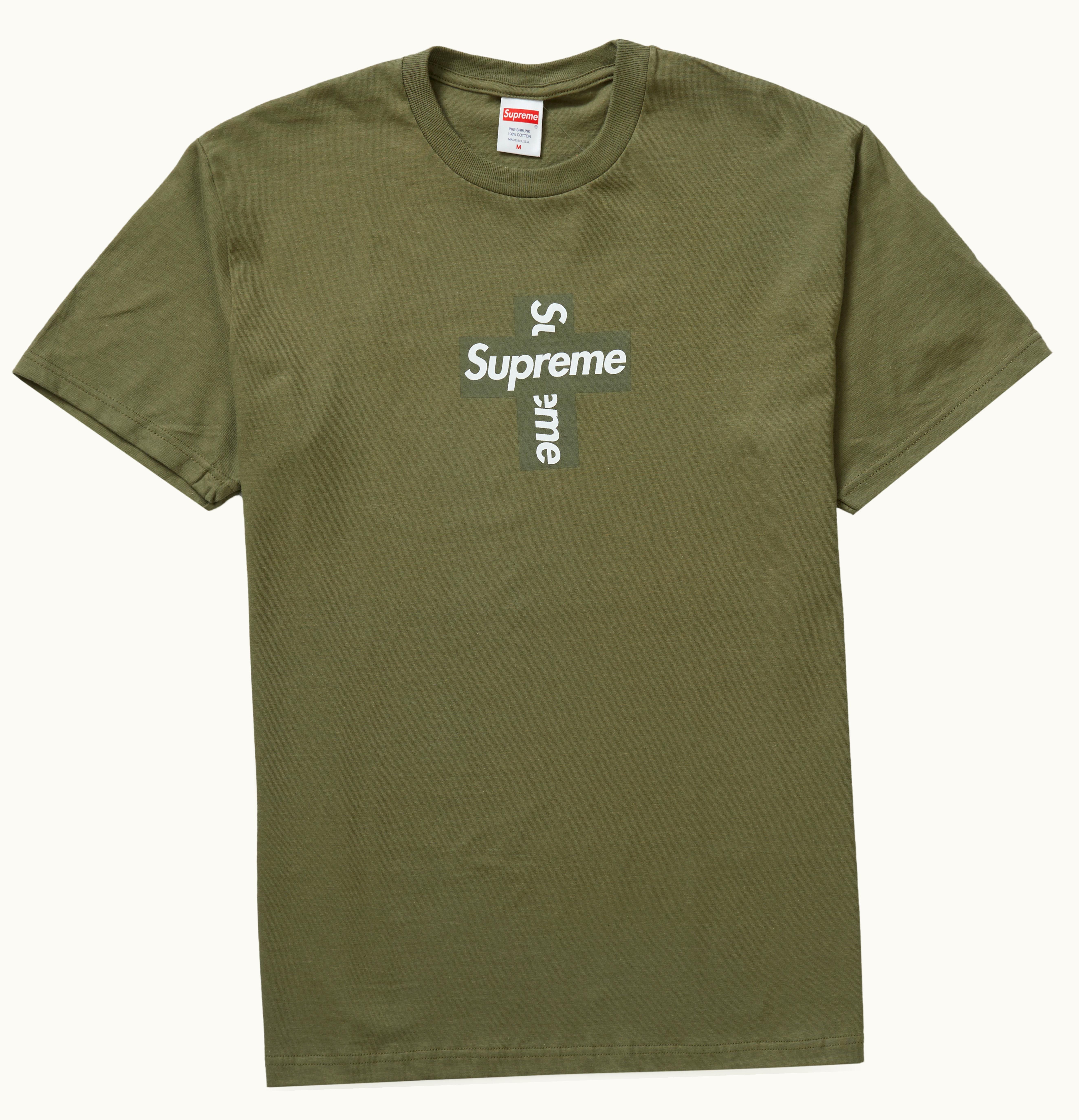 Supreme Supreme Cross Box Logo Tee Light Olive