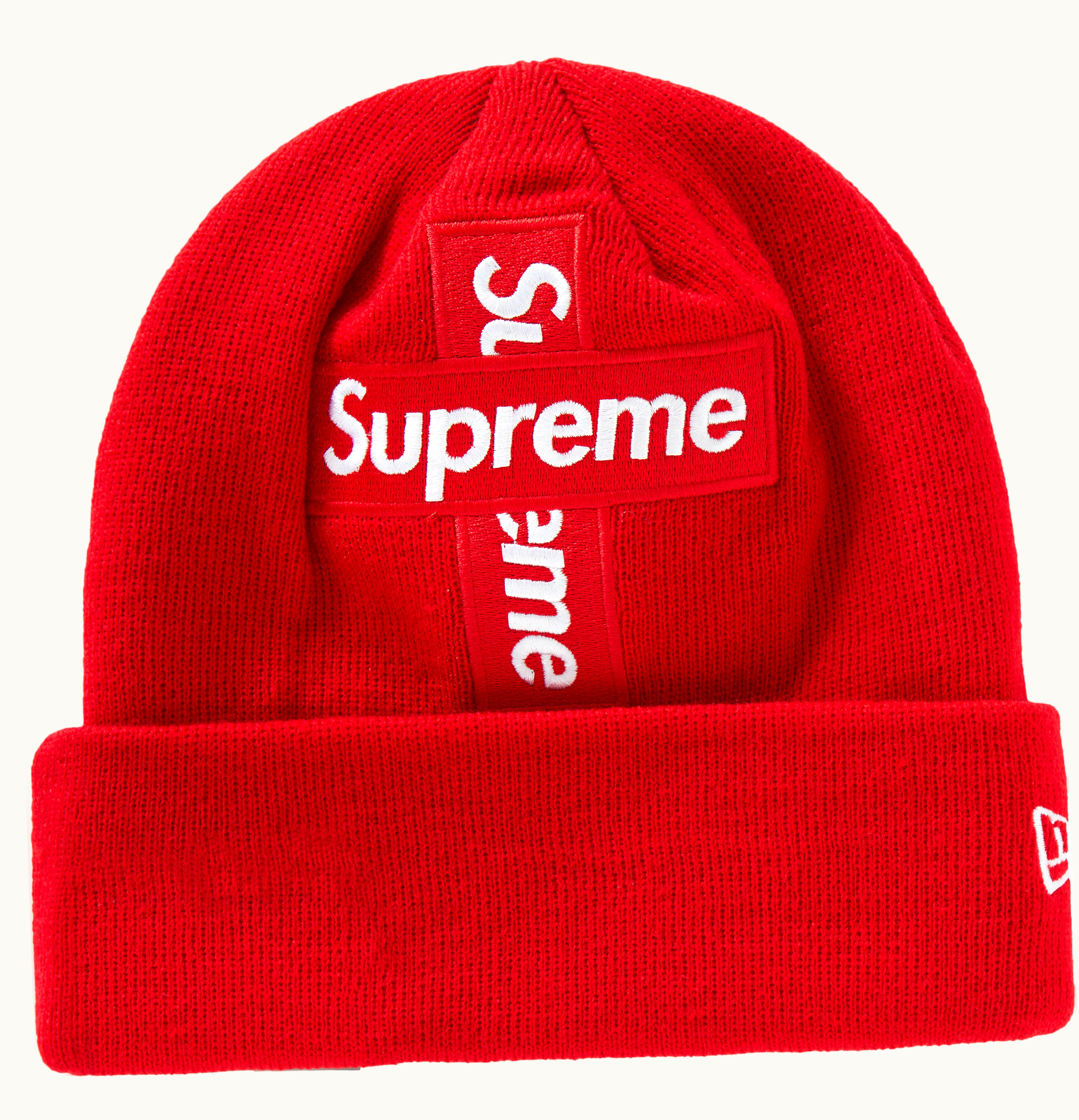 Supreme Supreme New Era Cross Box Logo Beanie Red