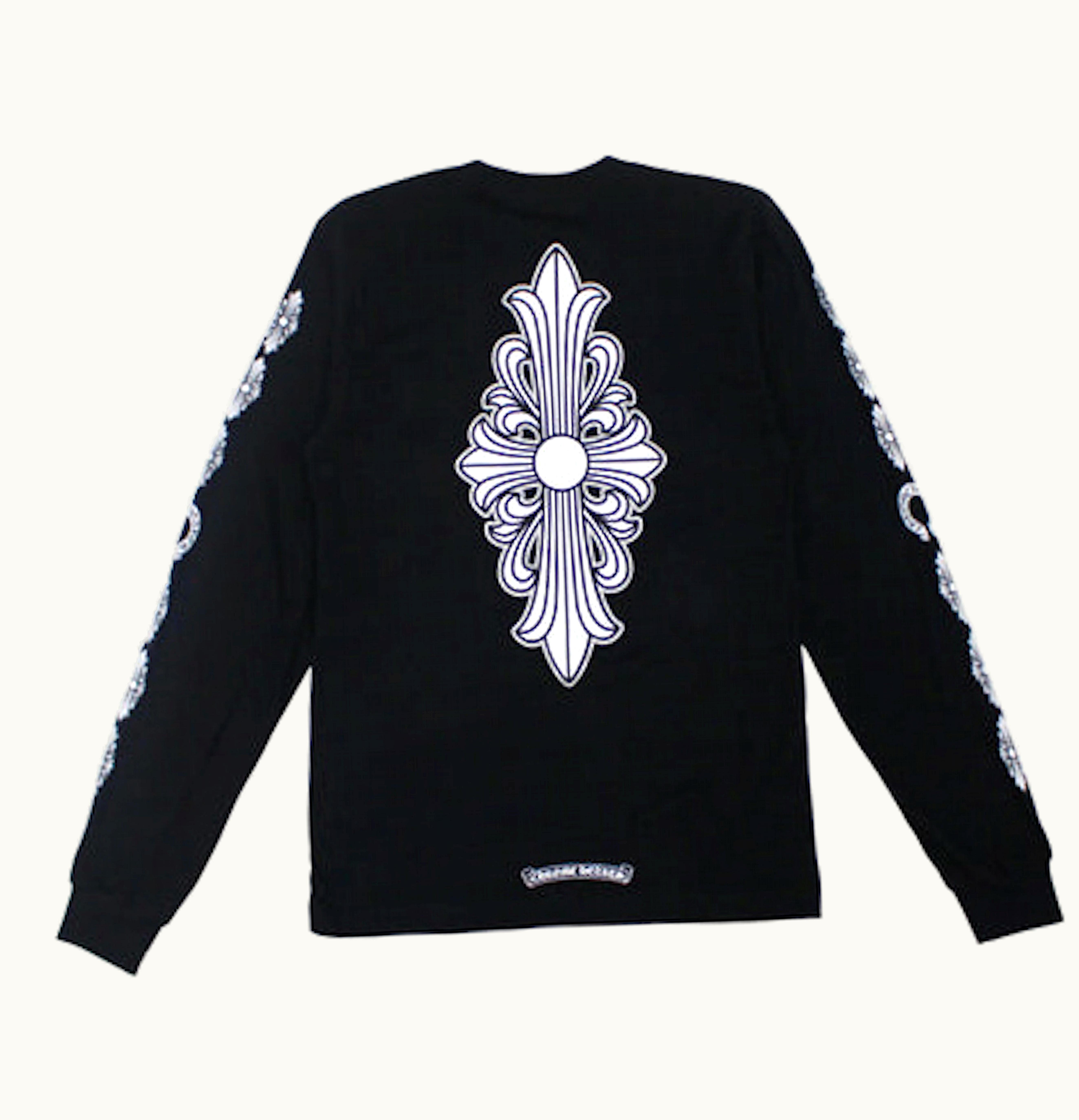 Chrome Hearts Chrome Hearts Floral Cross L S T shirt Black