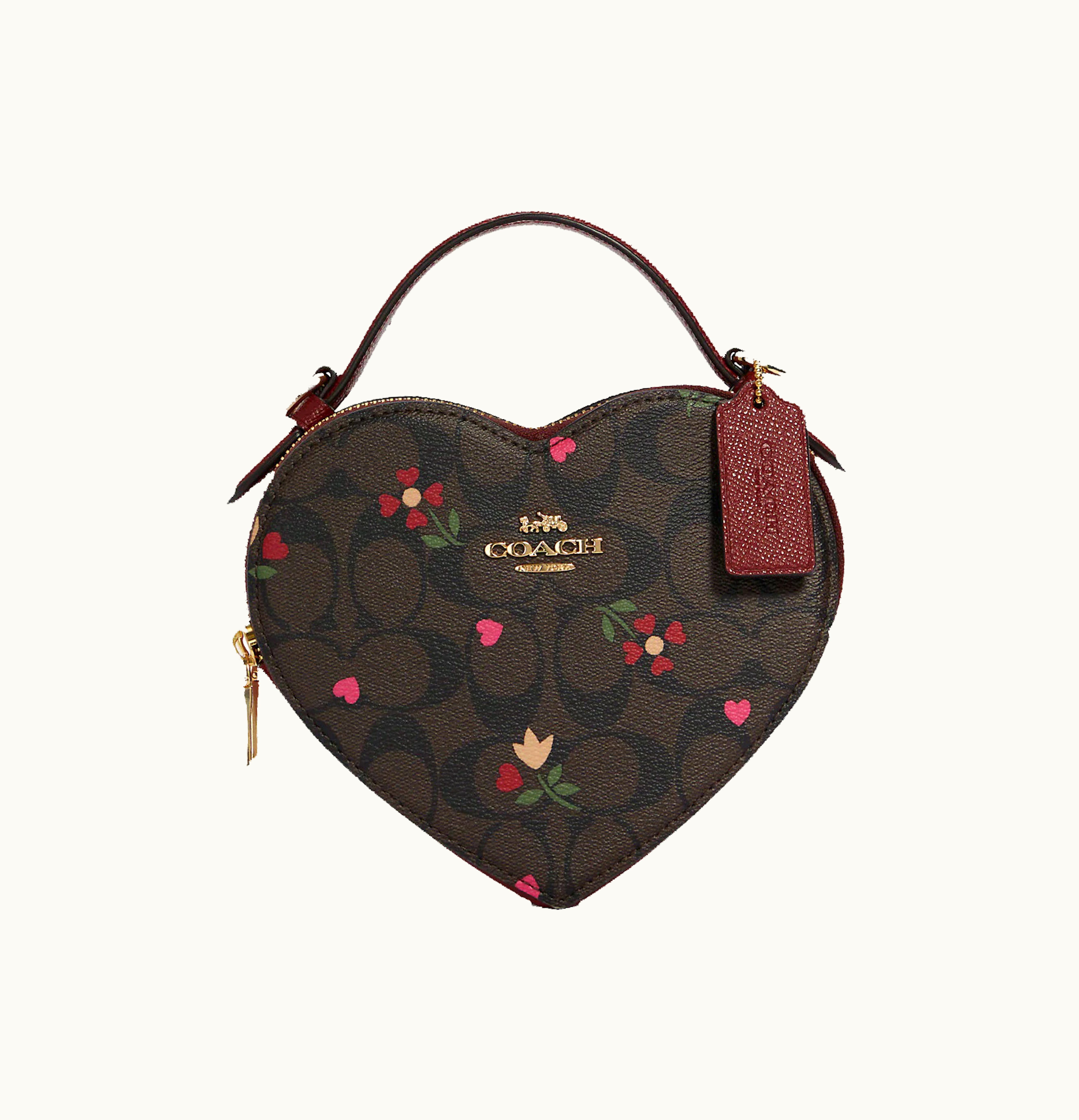 Coach Coach Heart Crossbody Brown Multi